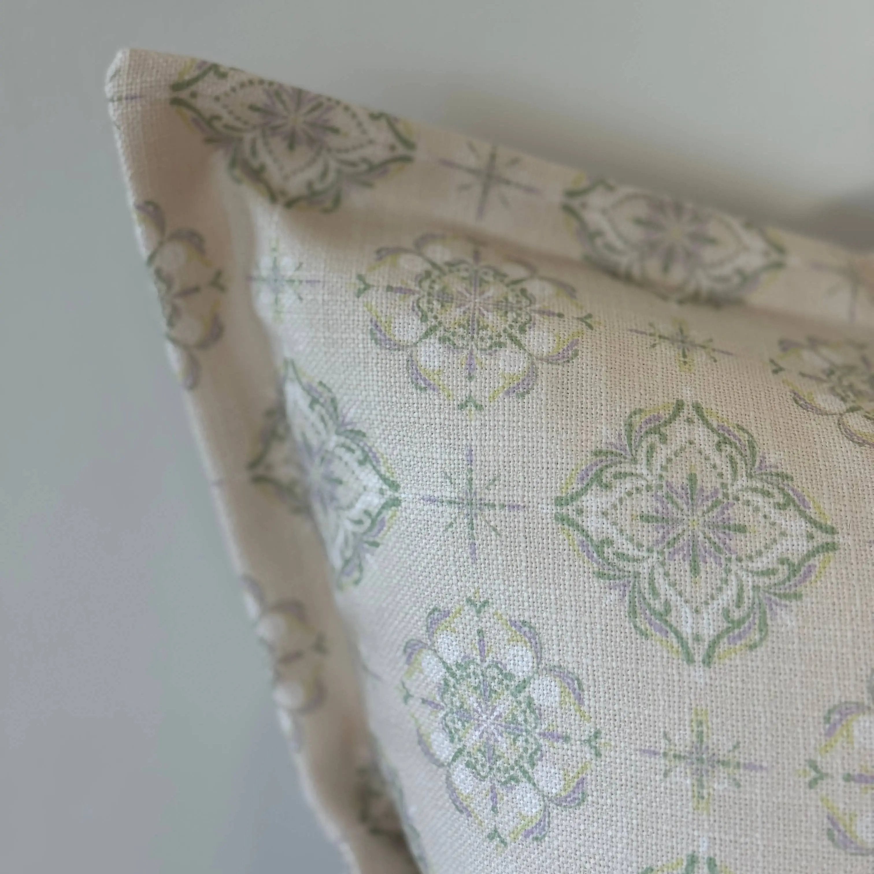 Orla Sage Print Flanged Edge Cushion 45x45 Ellenvale Trade