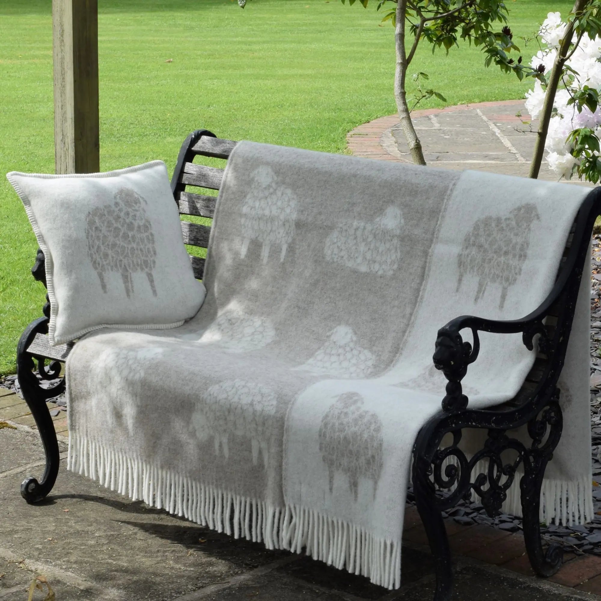 Sheep Mima Soft Brown Pure Wool Cushion Cover JJ Textile