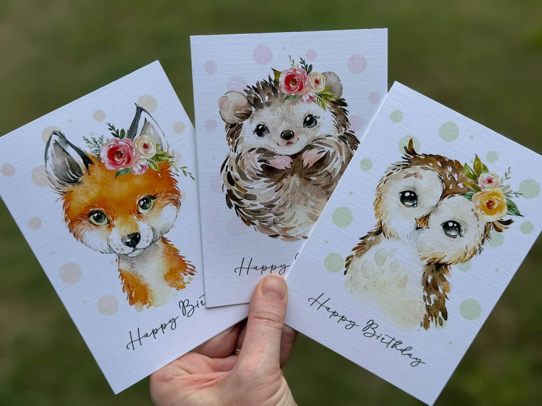 FOREST FRIENDS Hedgehog – Happy Birthday Greeting Card