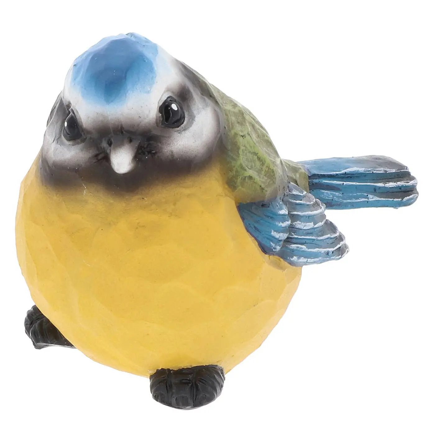 Carved Look Blue Tit Bird - XSmall Figurine Joe Davies