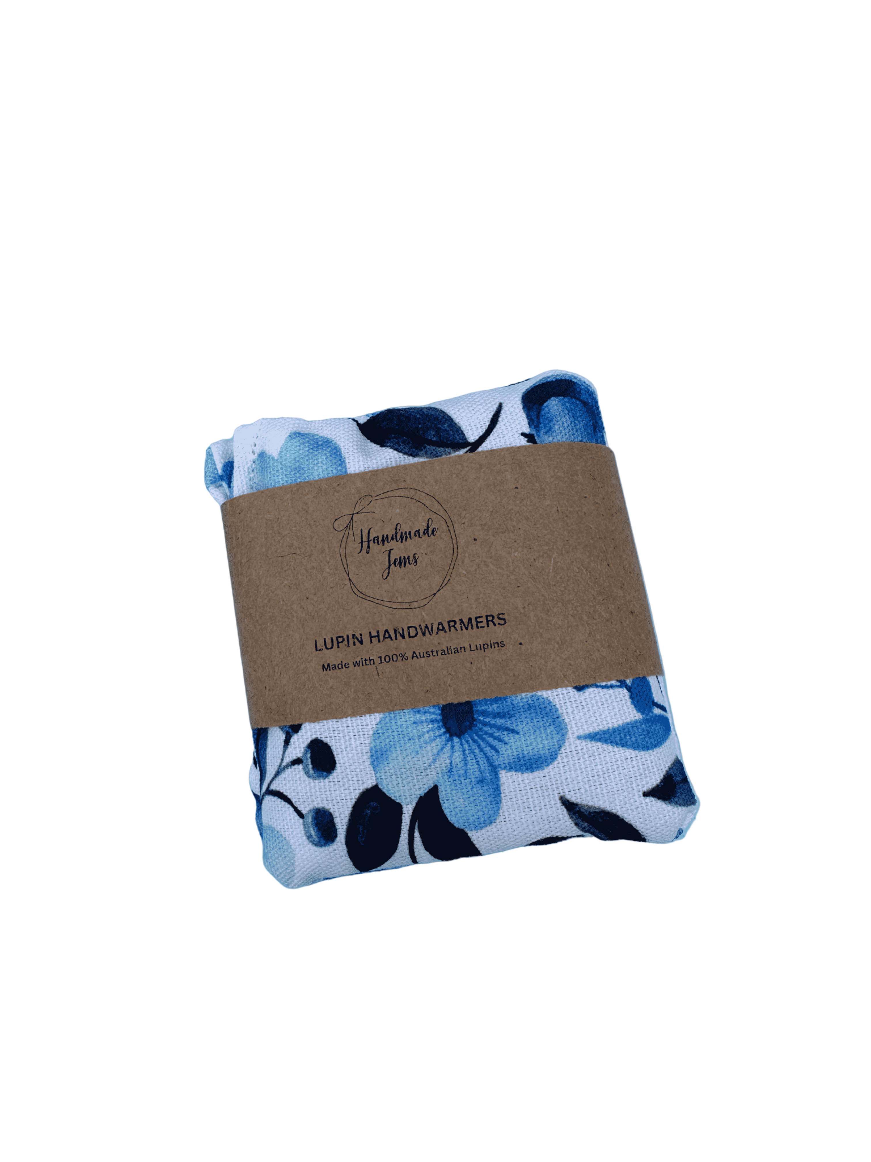 Blue Floral Lupin Handwarmers (2-Pack) - Heat or Chill Handmade Jems