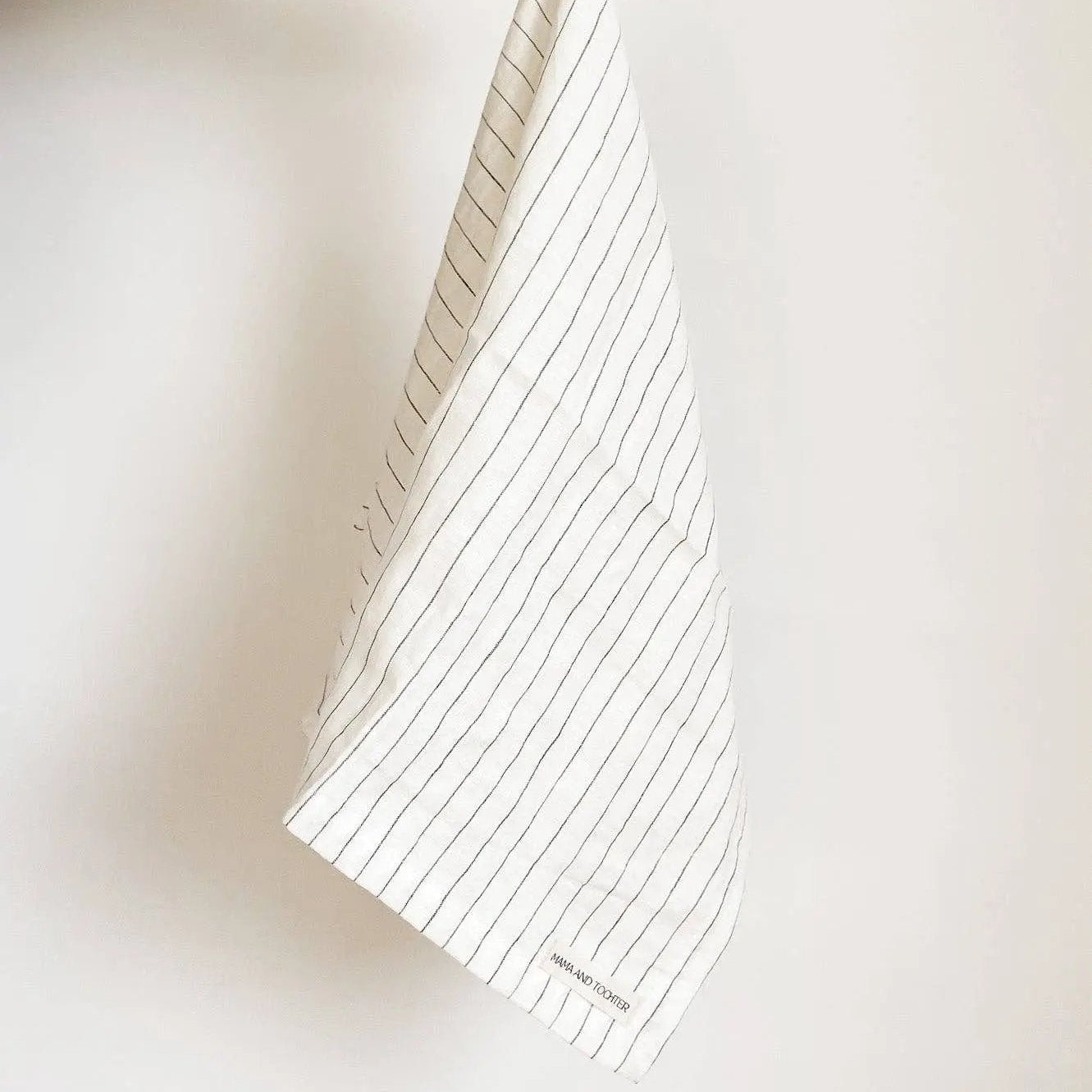 Pure French Linen Tea Towel - Olive Stripe Mama and Tochter