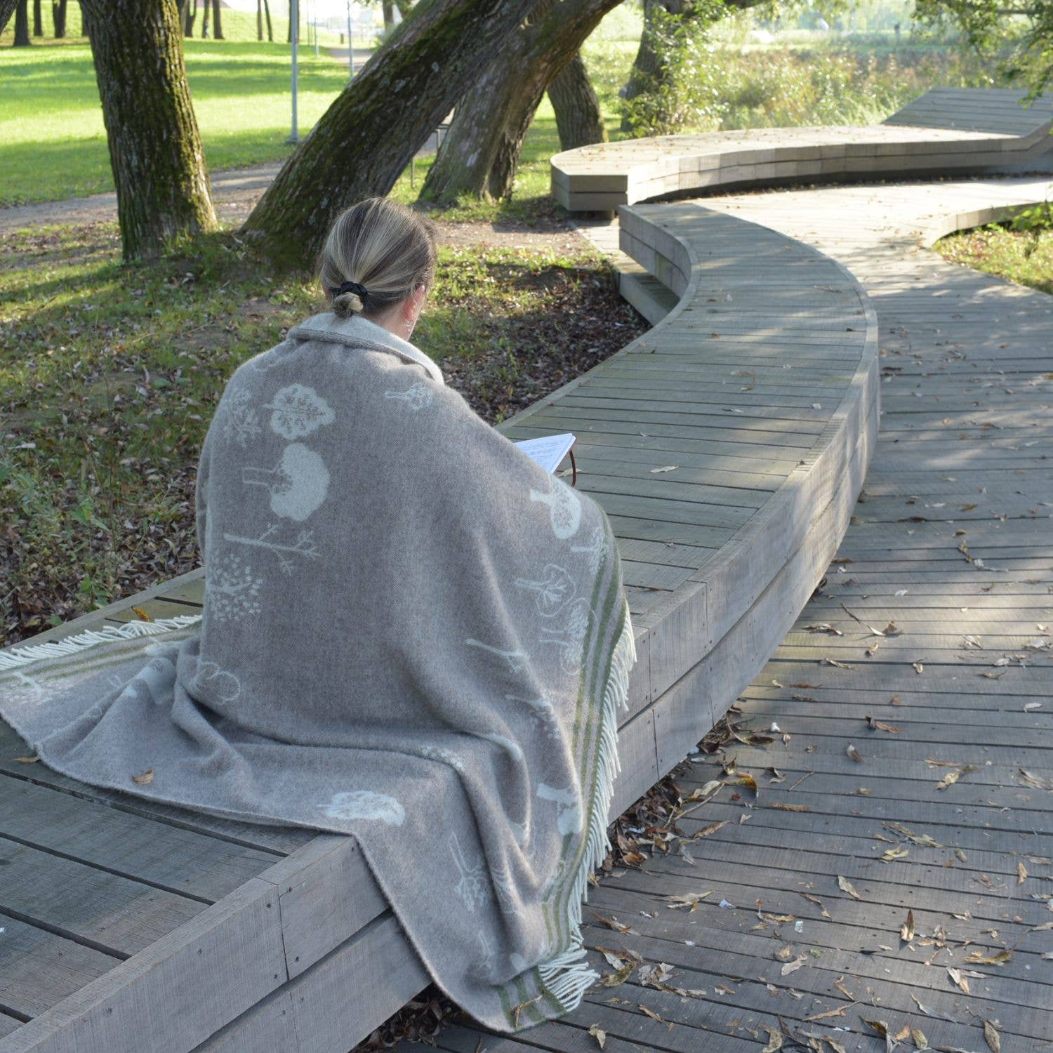 Woodland Recycled Merino Throw JJ Textile