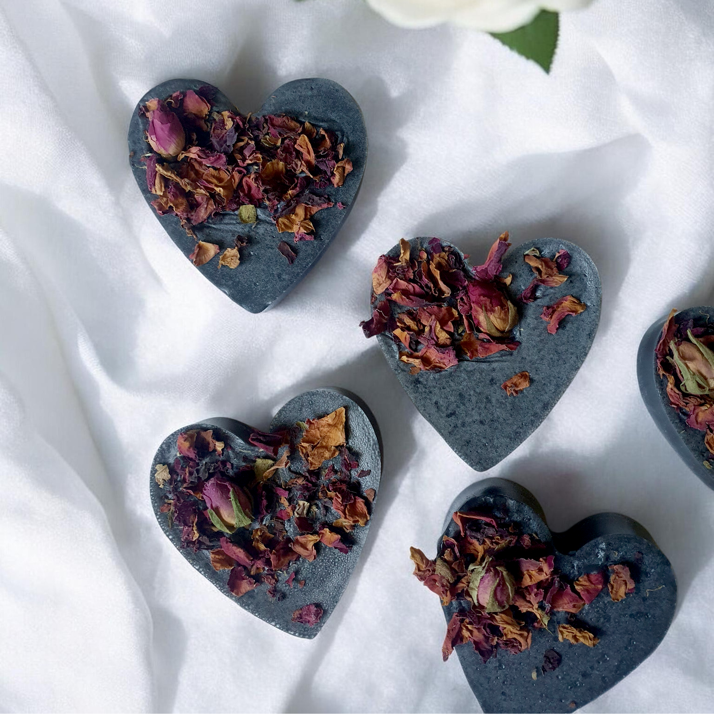 Charcoal Rose Soap Bar – Small Natural Activated Charcoal Soap (Vegan, Australian Made)
