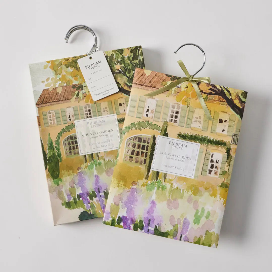 Country Garden Scented Hanging Sachets – Set of 4 (Lavender & Vanilla)
