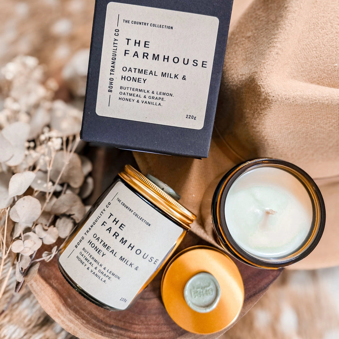 THE COUNTRY COLLECTION: THE FARMHOUSE - 220gm Amber Glass