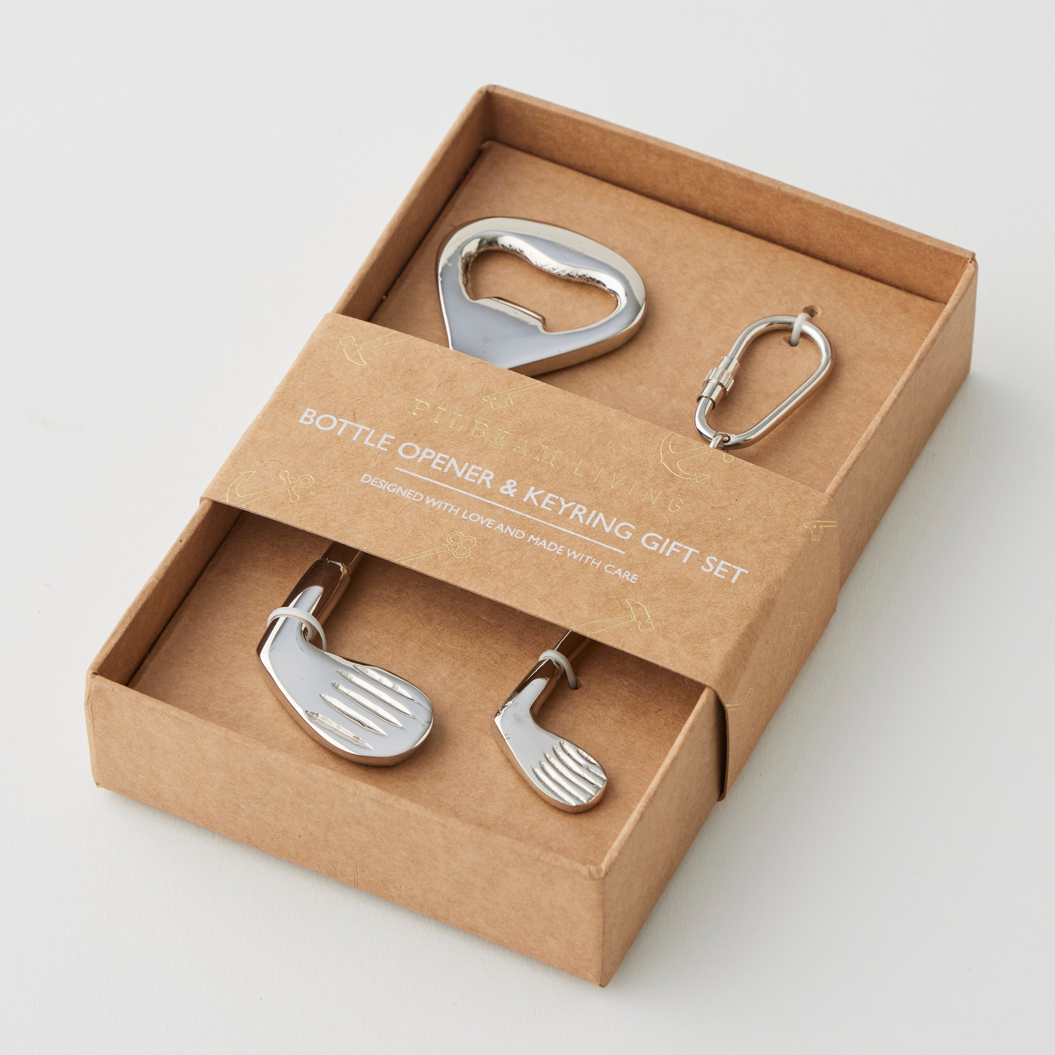Golf Club Bottle Opener & Keyring Set Pilbeam Living