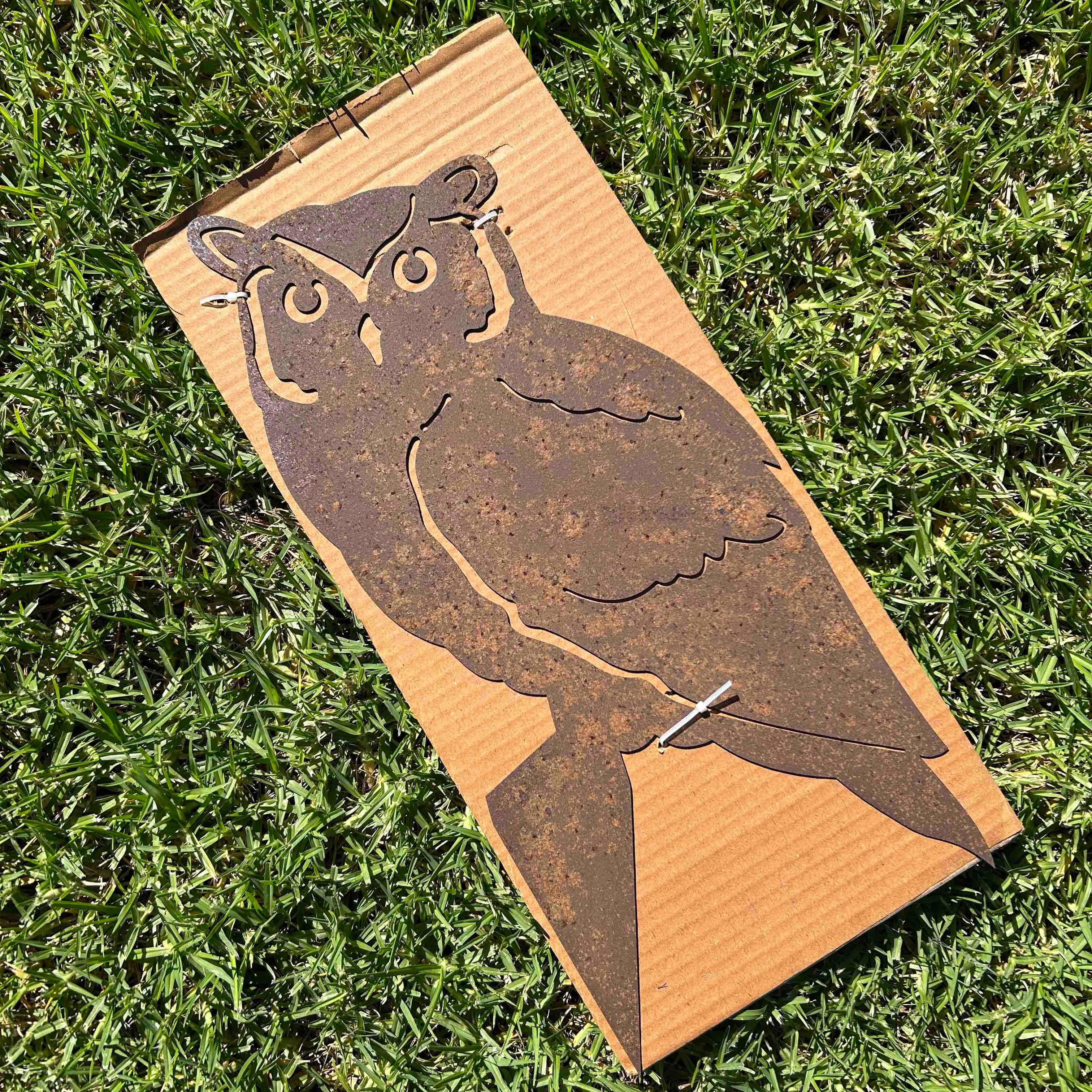 Owl Rustic Metal Garden Stake – Laser Cut Garden Ornament