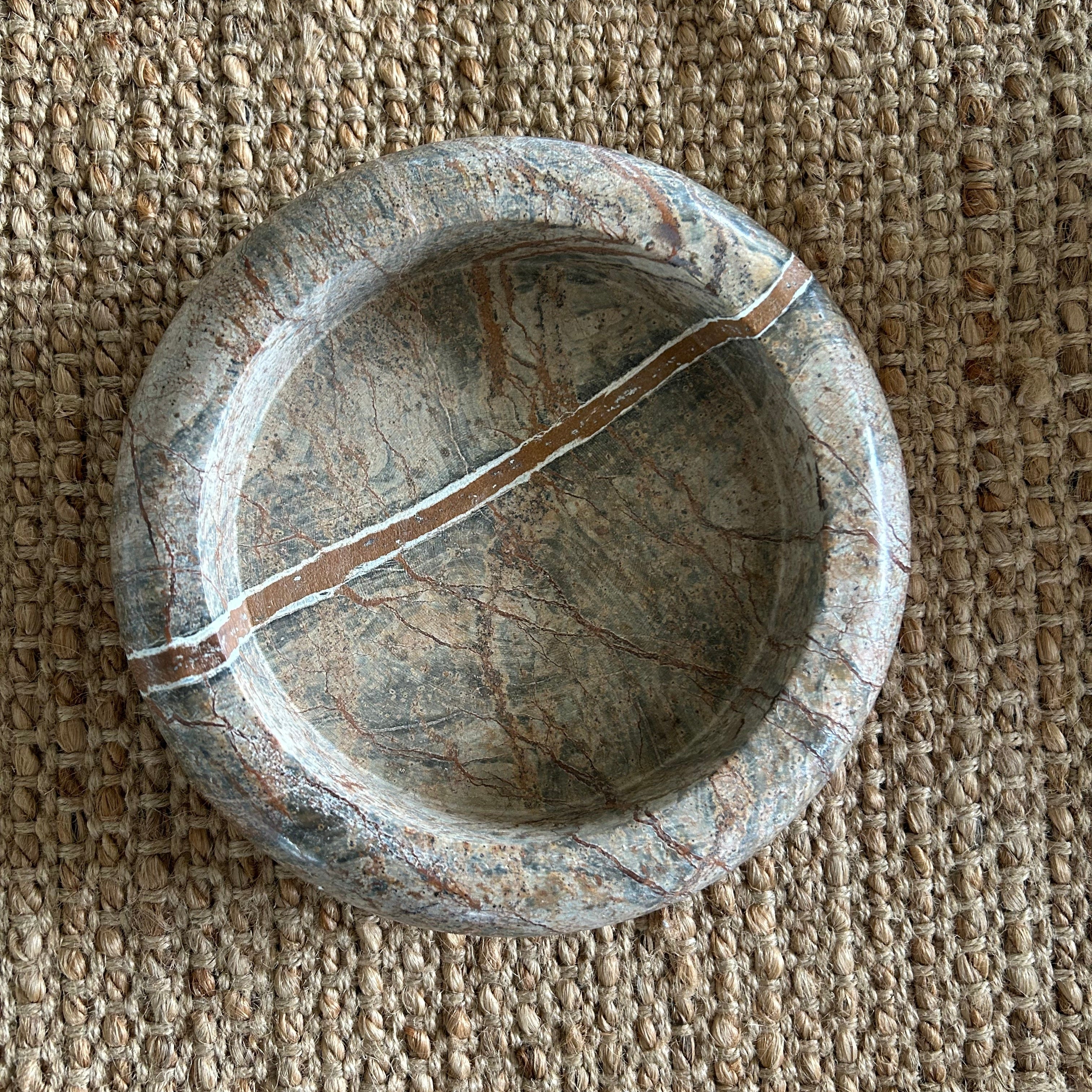 Omnia Brown Marble Shallow Bowl Pilbeam Living