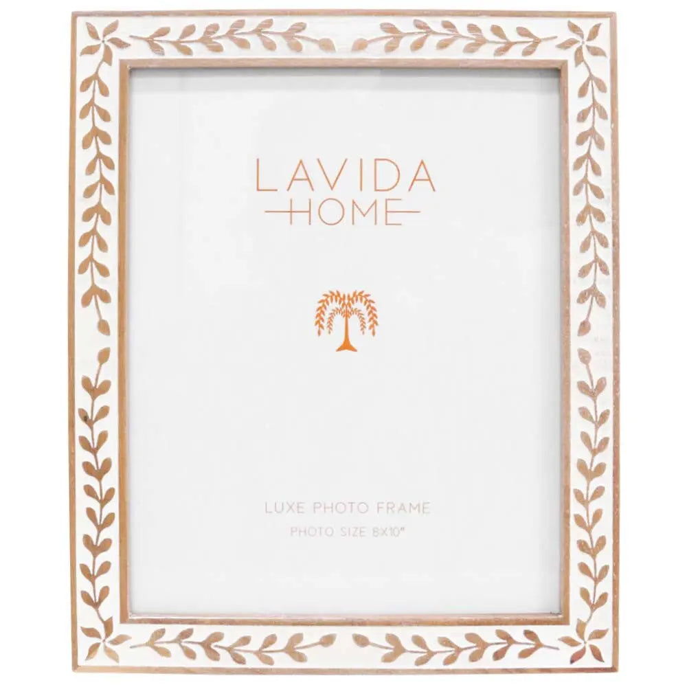 Ishla 8x10 Wooden Frame – Natural Carved Detail Lavida