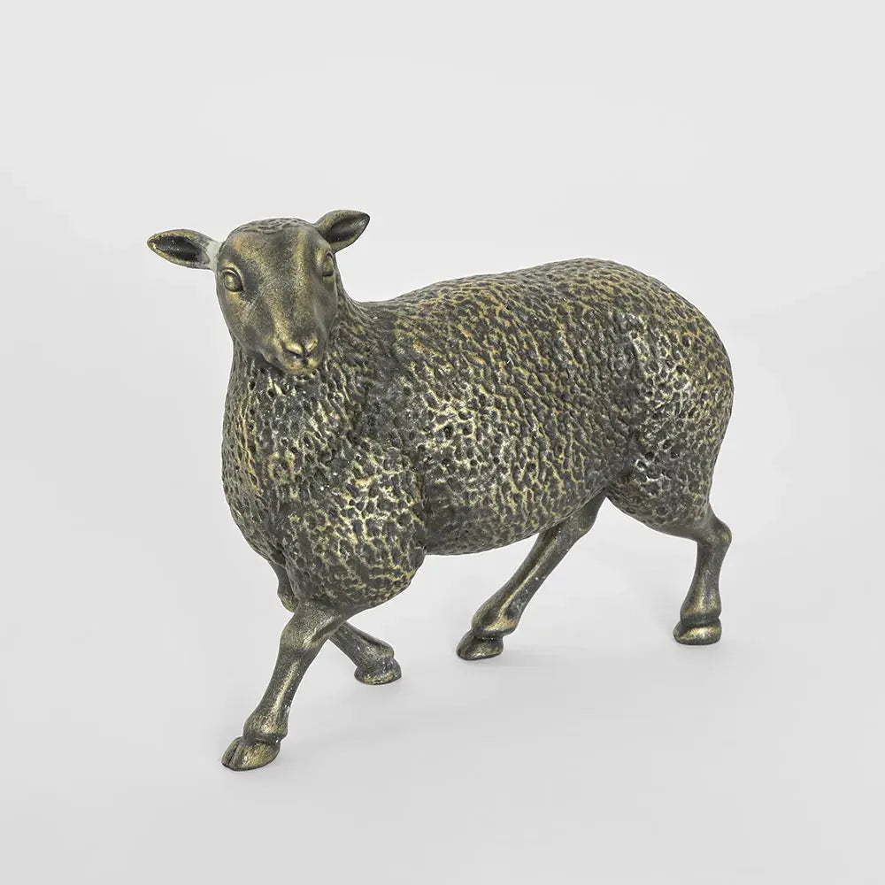 Mabel Sheep Sculpture – Antique Brass