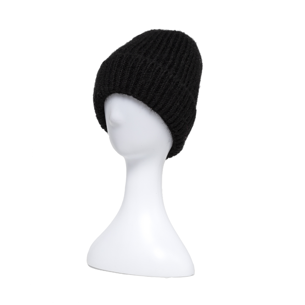 Ribbed Knit Beanie – Classic Black