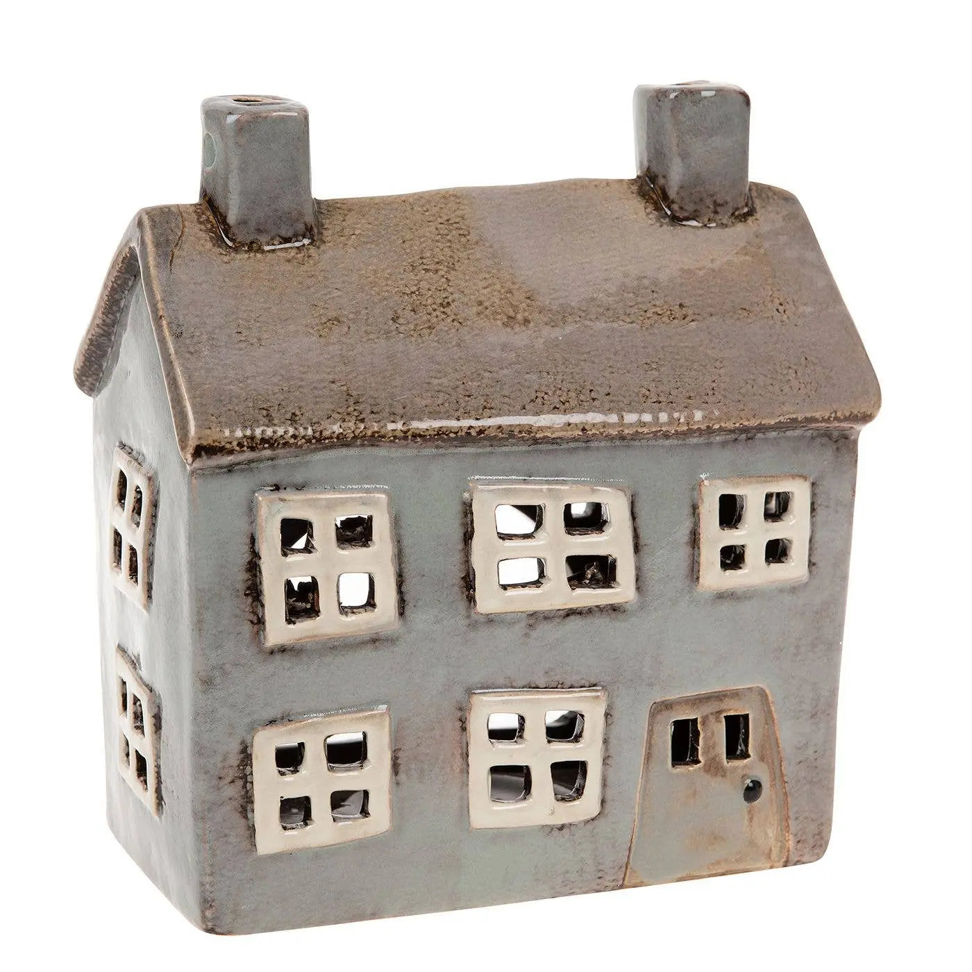 Village Pottery Grey House Tealight Joe Davies