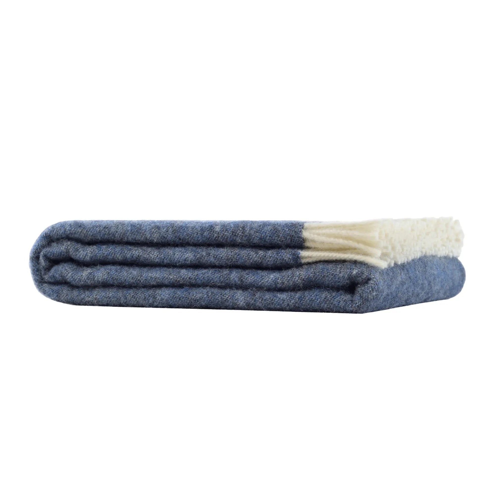 Sheep Denim Blue Pure Wool Throw JJ Textile