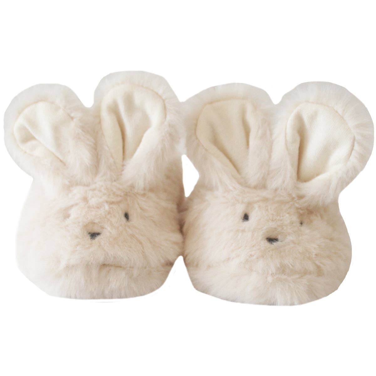 NEW! Luxe Bunny Booties – Ivory (0–9 Months)