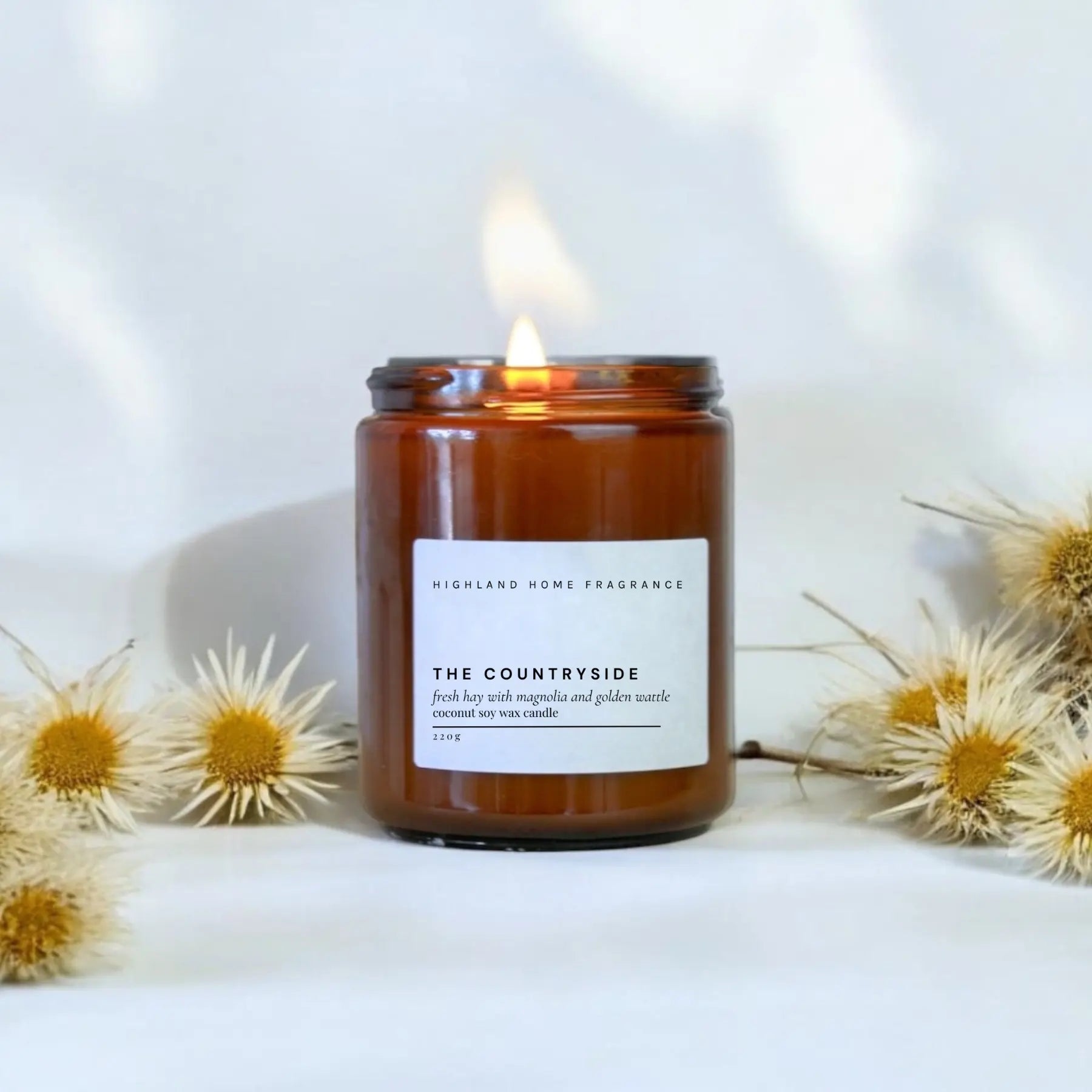 The Countryside | Florals & Fresh Hay - 220g CocoSoy Candle Highland Home Fragrance