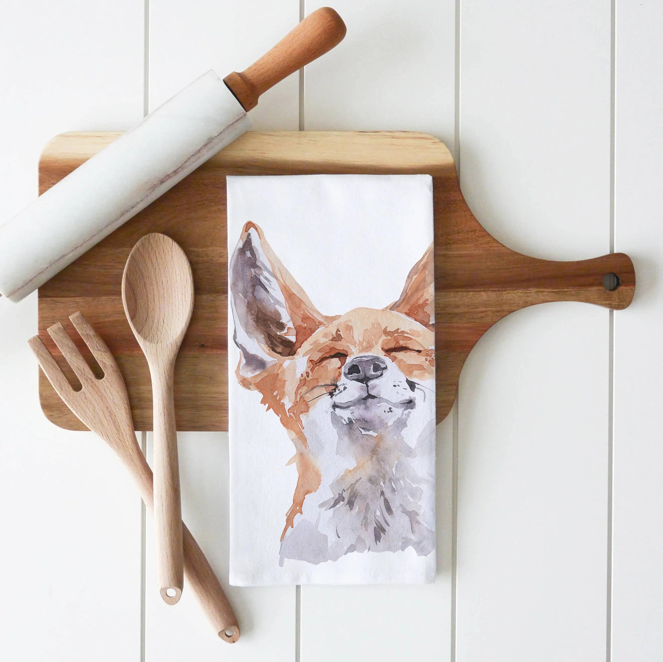 Fox Tea Towel – Natural Porter Lane Home