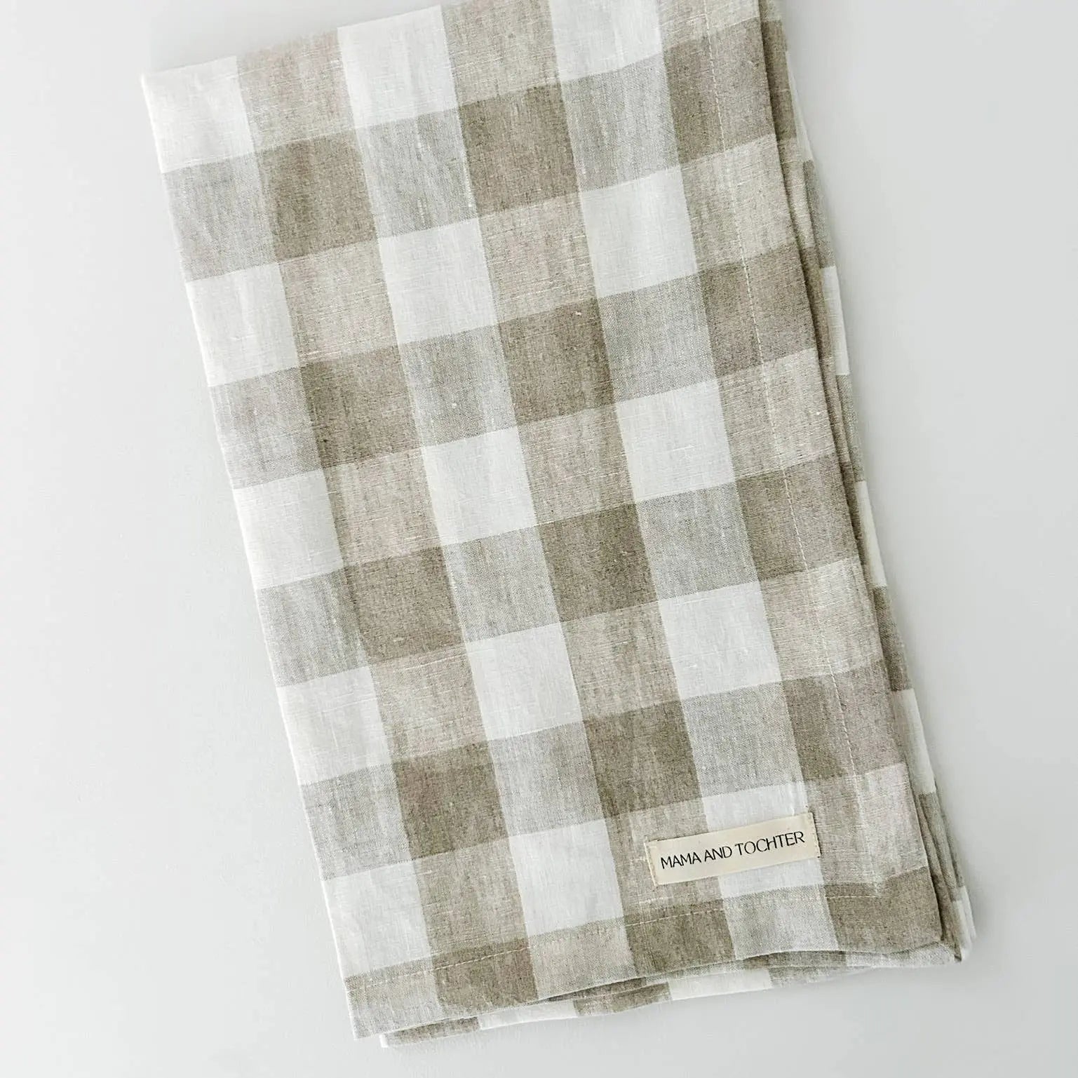 Natural Gingham - Pure French Linen Tea Towel - Barrington Country Homewares
