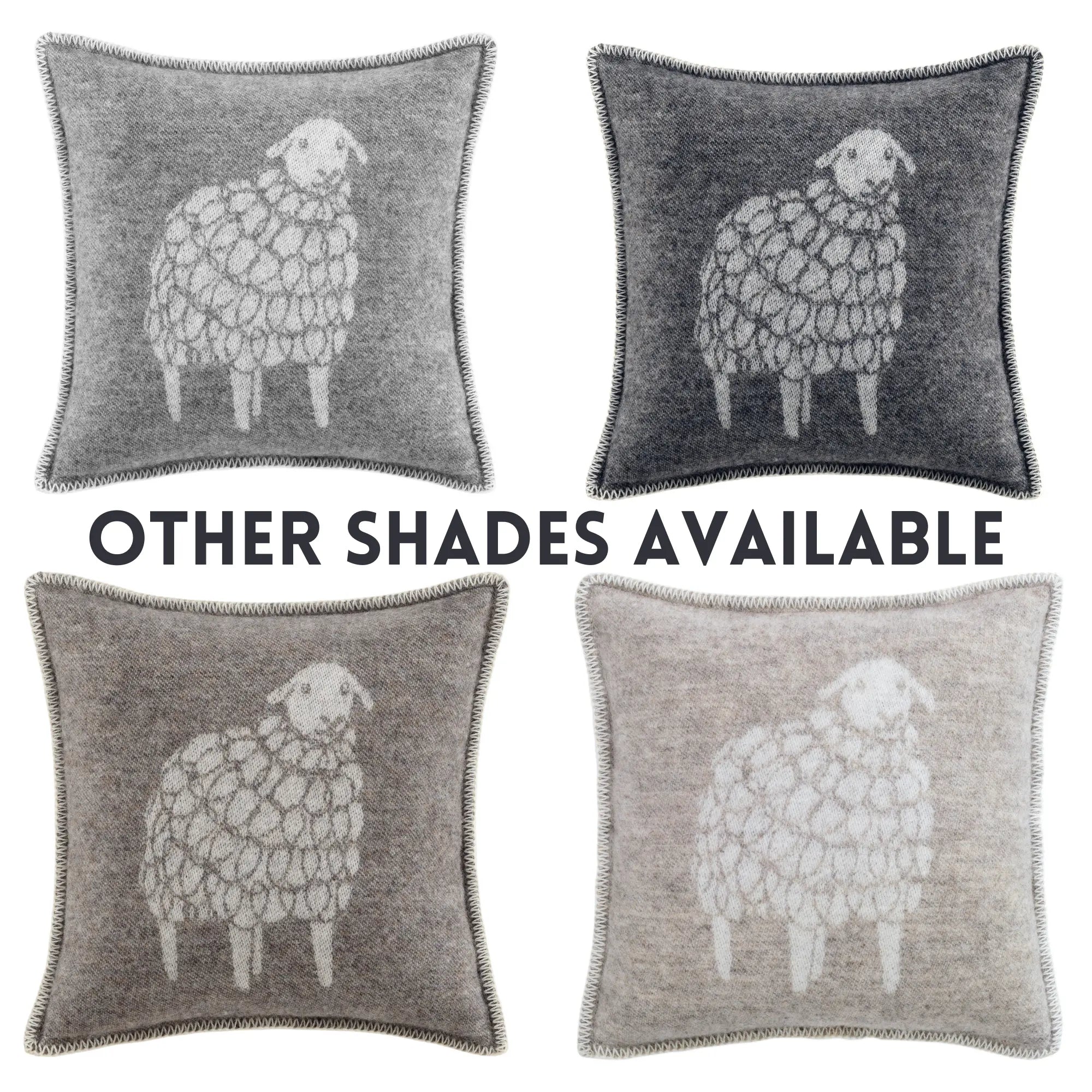 Sheep Mima Soft Grey Pure Wool Cushion Cover JJ Textile
