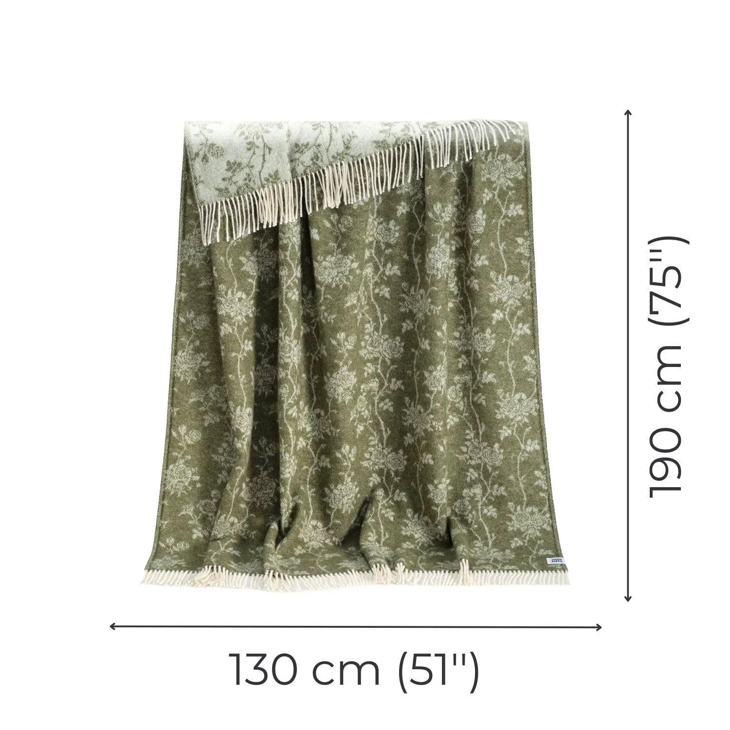 Roses Recycled Merino Throw JJ Textile