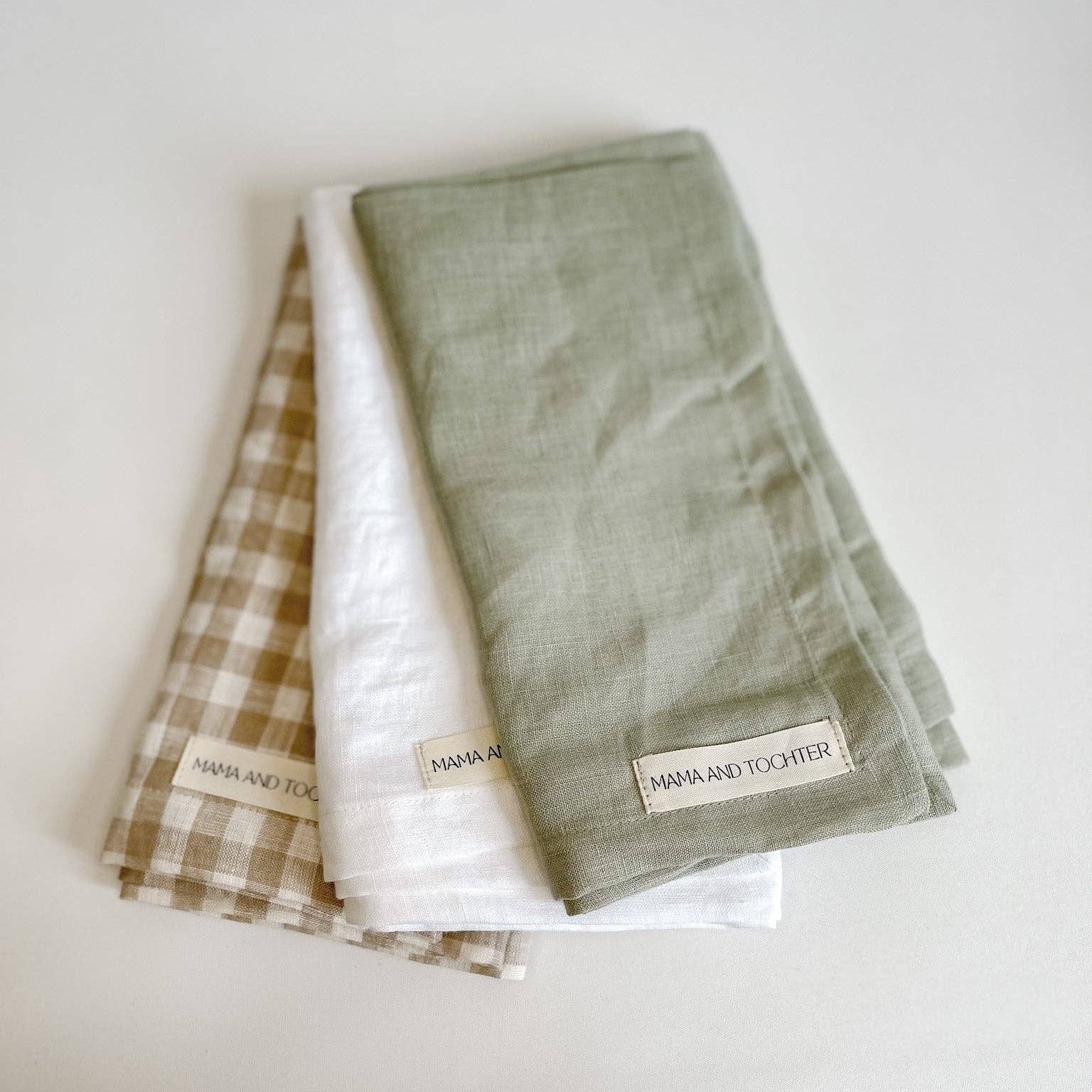 Pure French Linen Tea Towel - Gingham Mama and Tochter