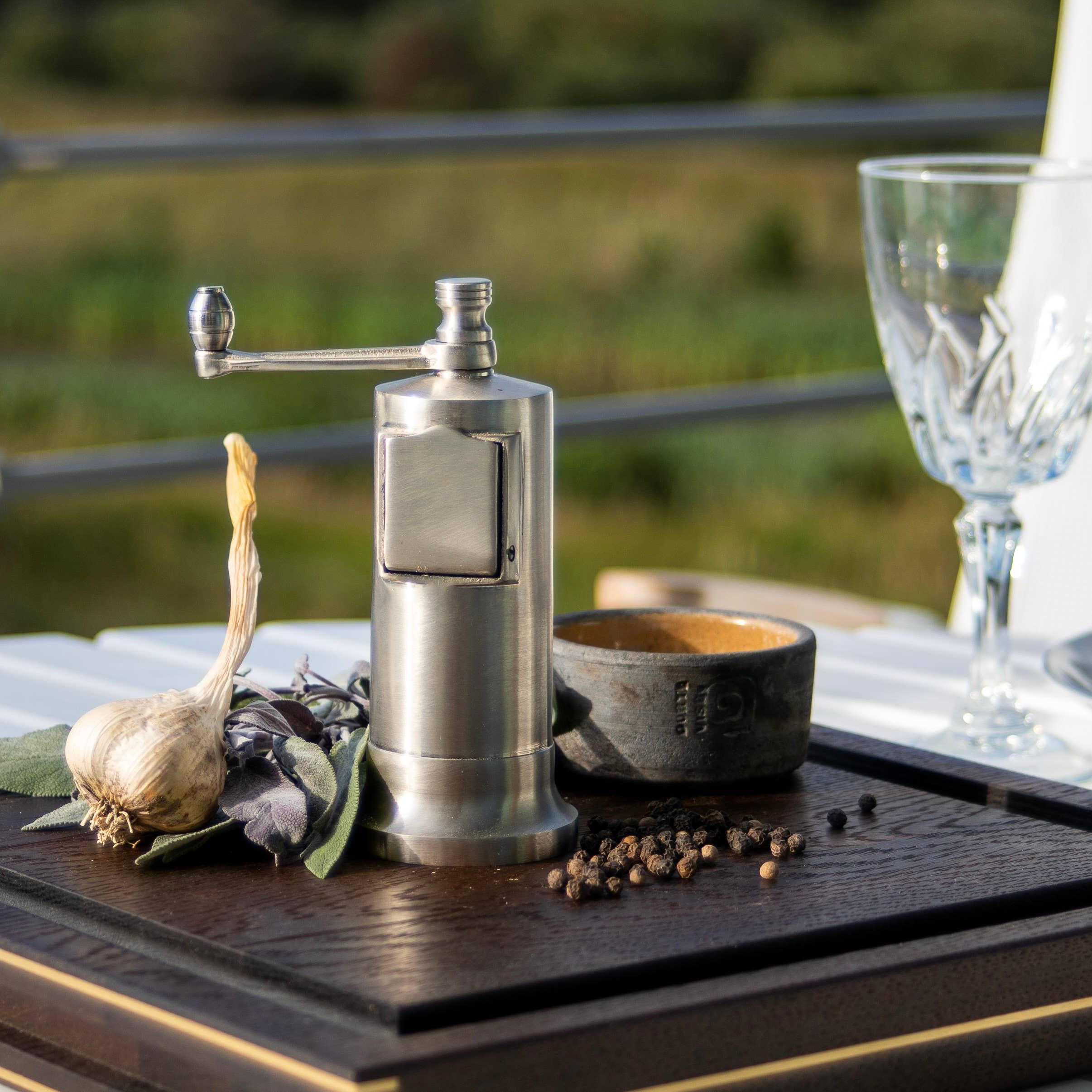 The Original “Chef’s Mate” 5.3" Grinder – Brushed Chrome (13.5 cm)