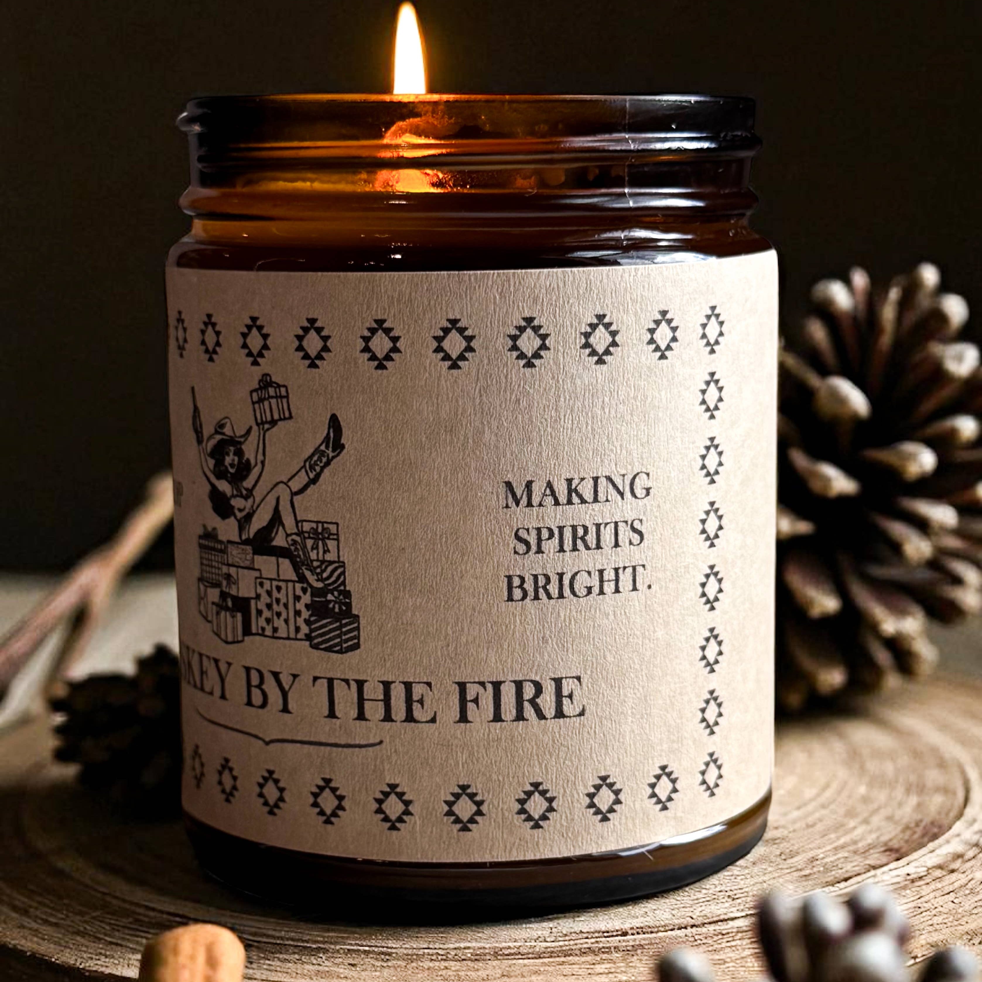 Whiskey By The Fire Western Soy Candle – Amber Jar 227gm