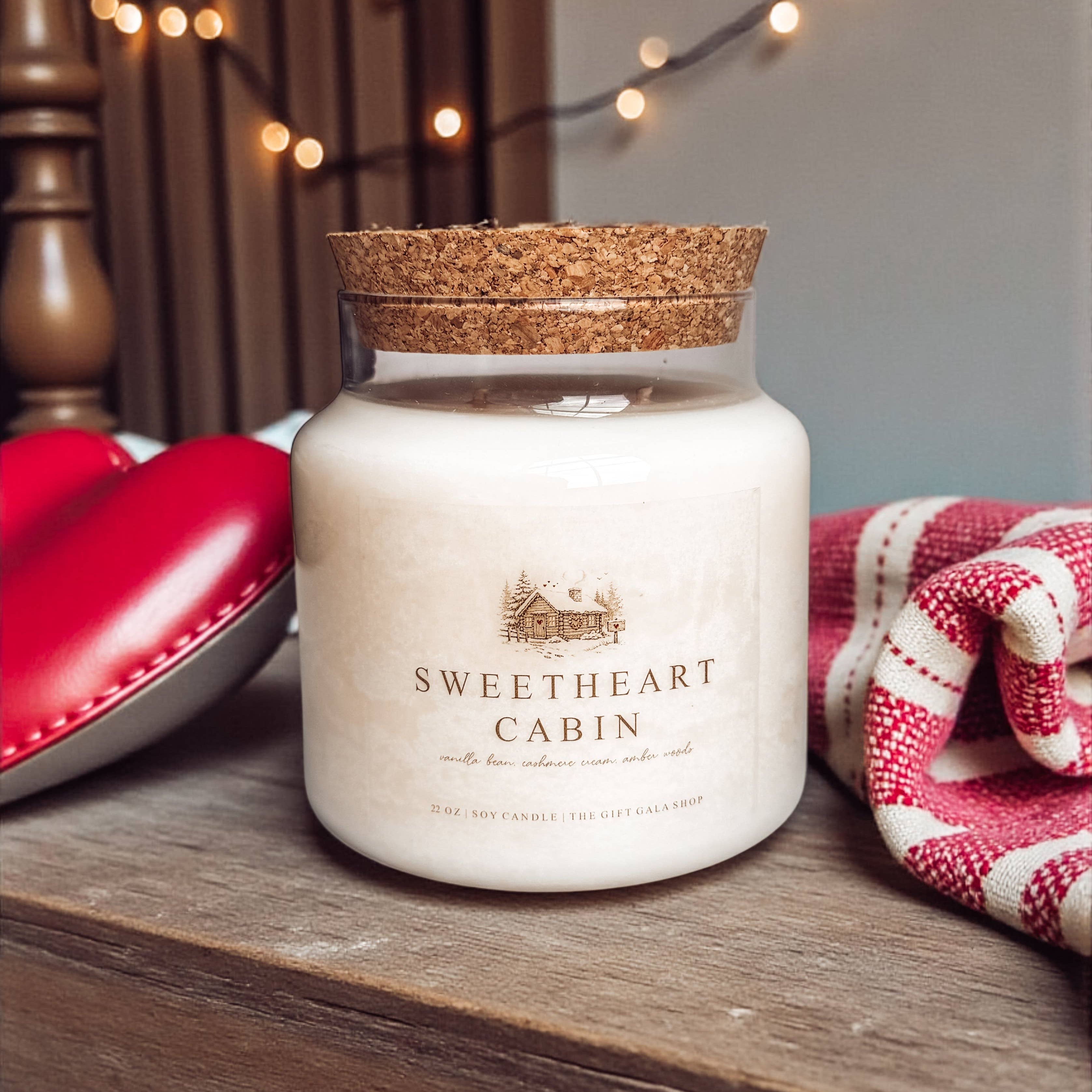 Rustic Soy Candle – Sweetheart Cabin - 620gm Apothecary Jar