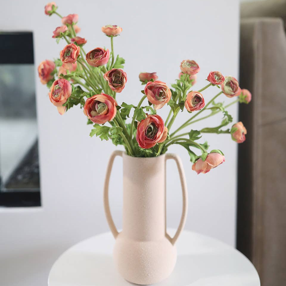 Real Touch Coral Ranunculus 22” Prestige Botanicals