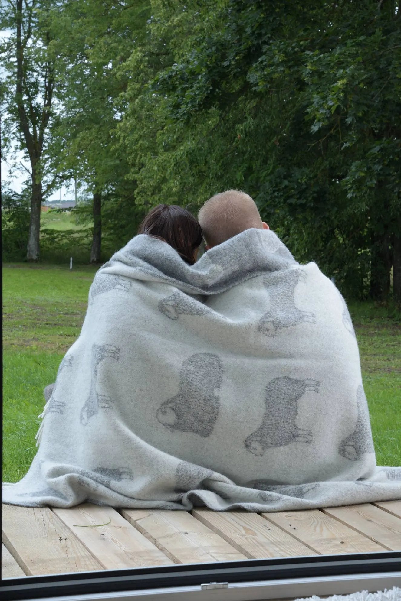 Sheep Soft Grey Pure Wool Throw JJ Textile