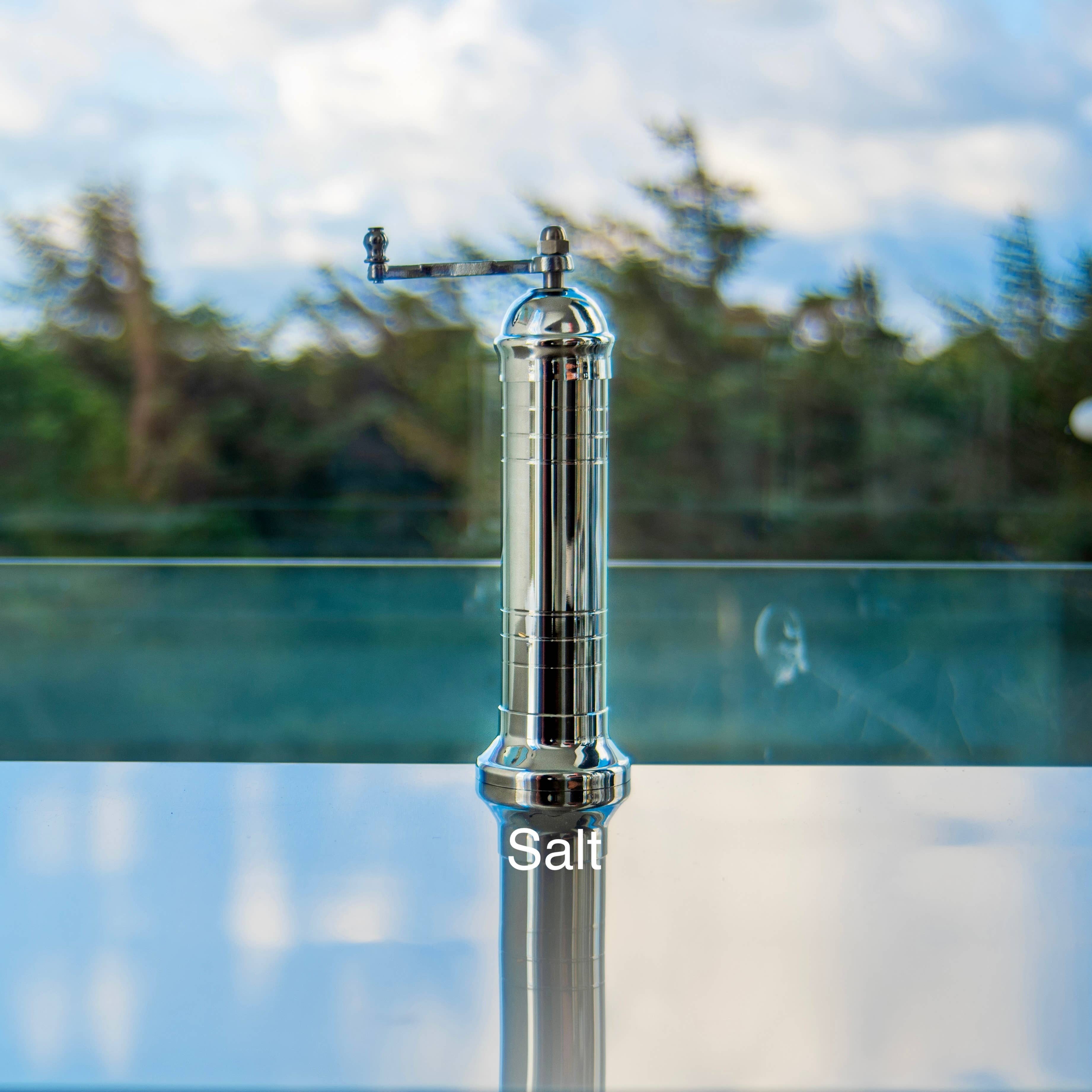 The Original “Chrome Mill” 8" Salt Grinder – 20 cm