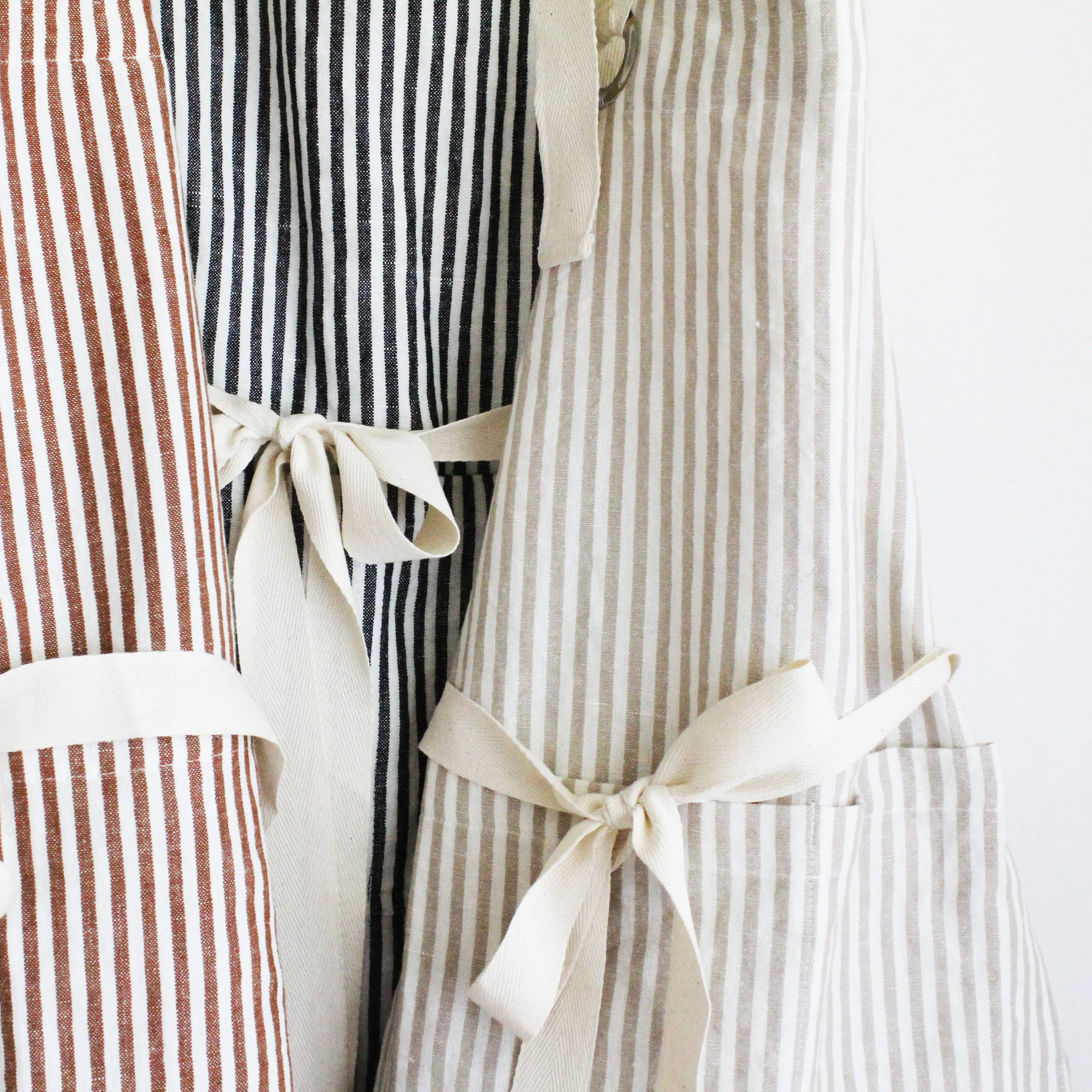 Ruffle Pin Stripe Apron – Rust Porter Lane Home
