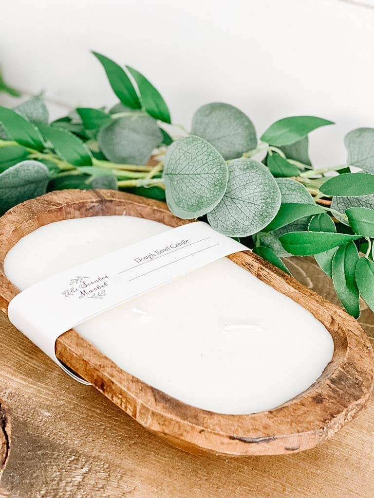 Brown Oval Dough Bowl Candle – Cashmere The Scented Market