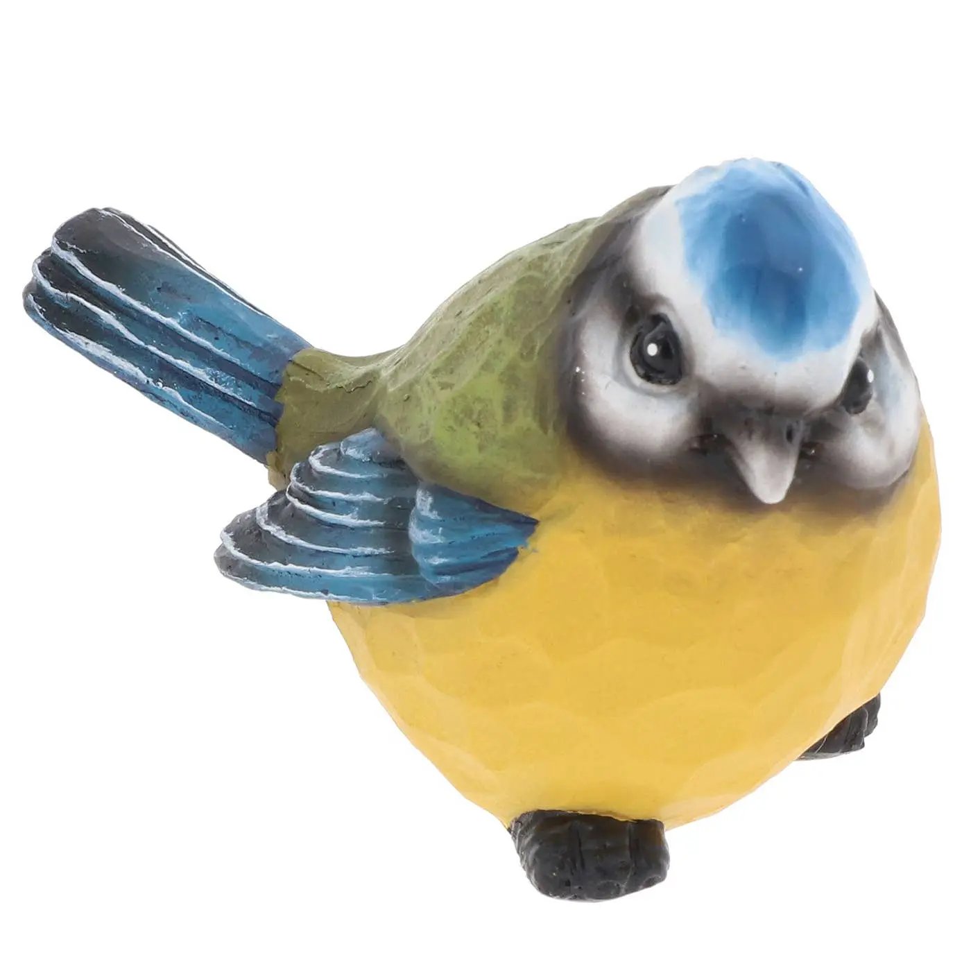 Carved Look Blue Tit Bird - XSmall Figurine Joe Davies