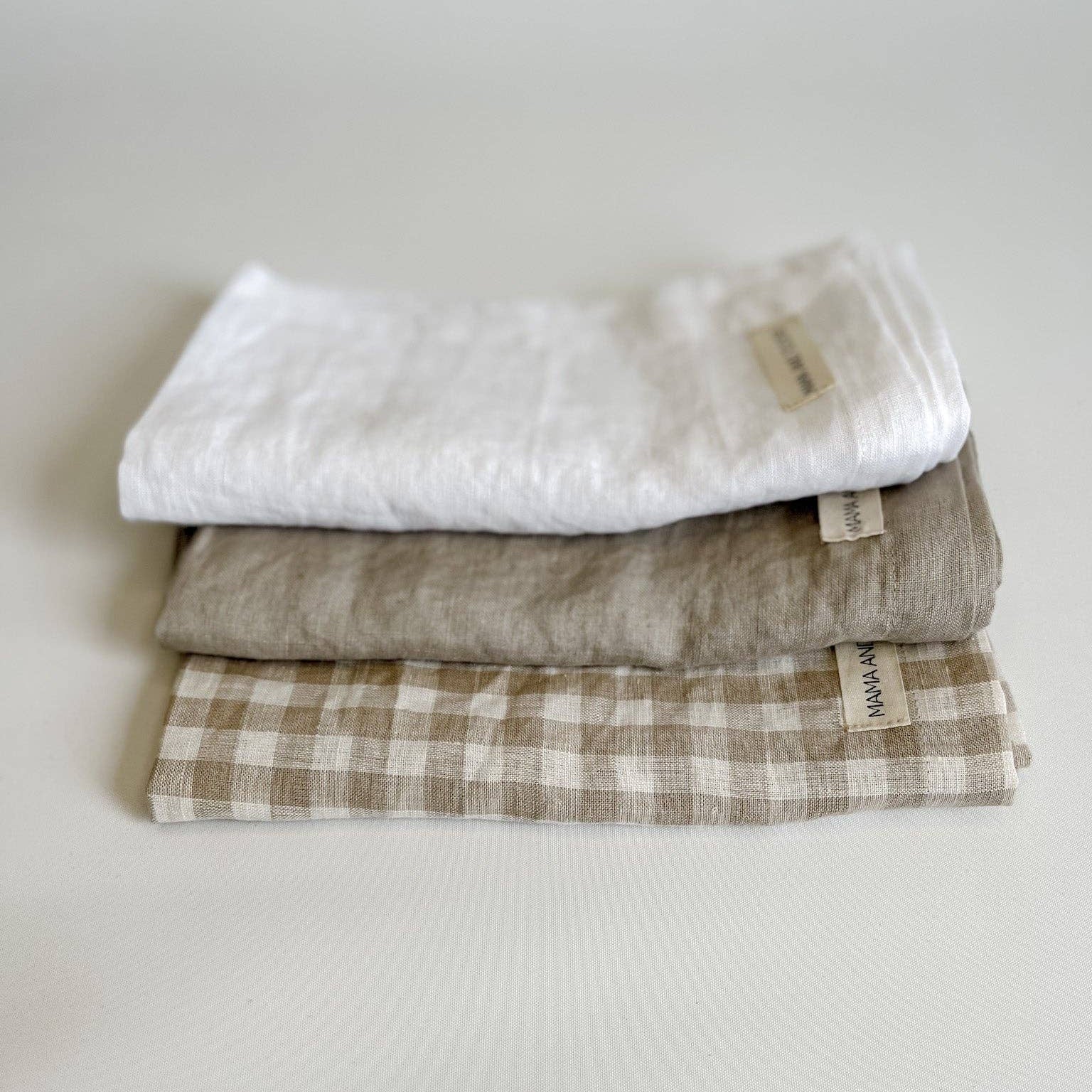 Pure French Linen Tea Towel - Gingham Mama and Tochter