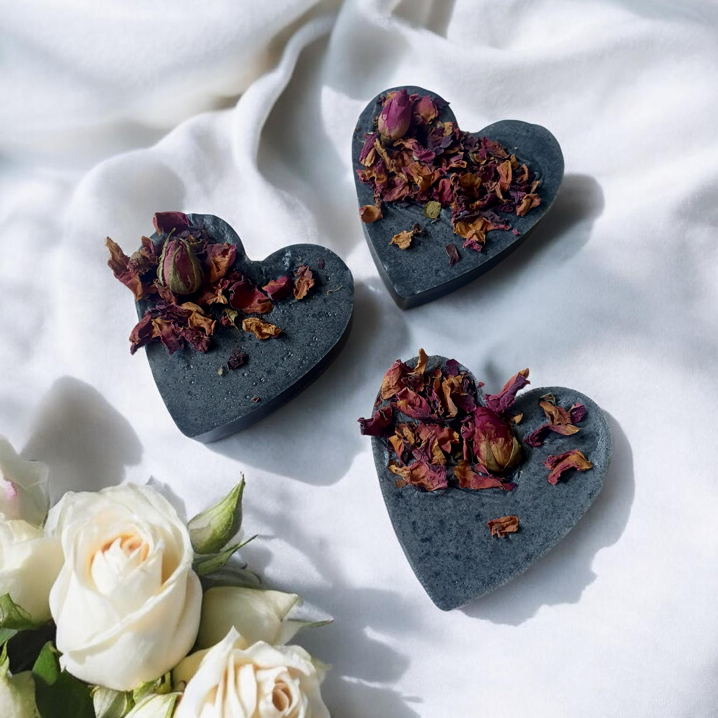 Charcoal Rose Soap Bar – Small Natural Activated Charcoal Soap (Vegan, Australian Made)