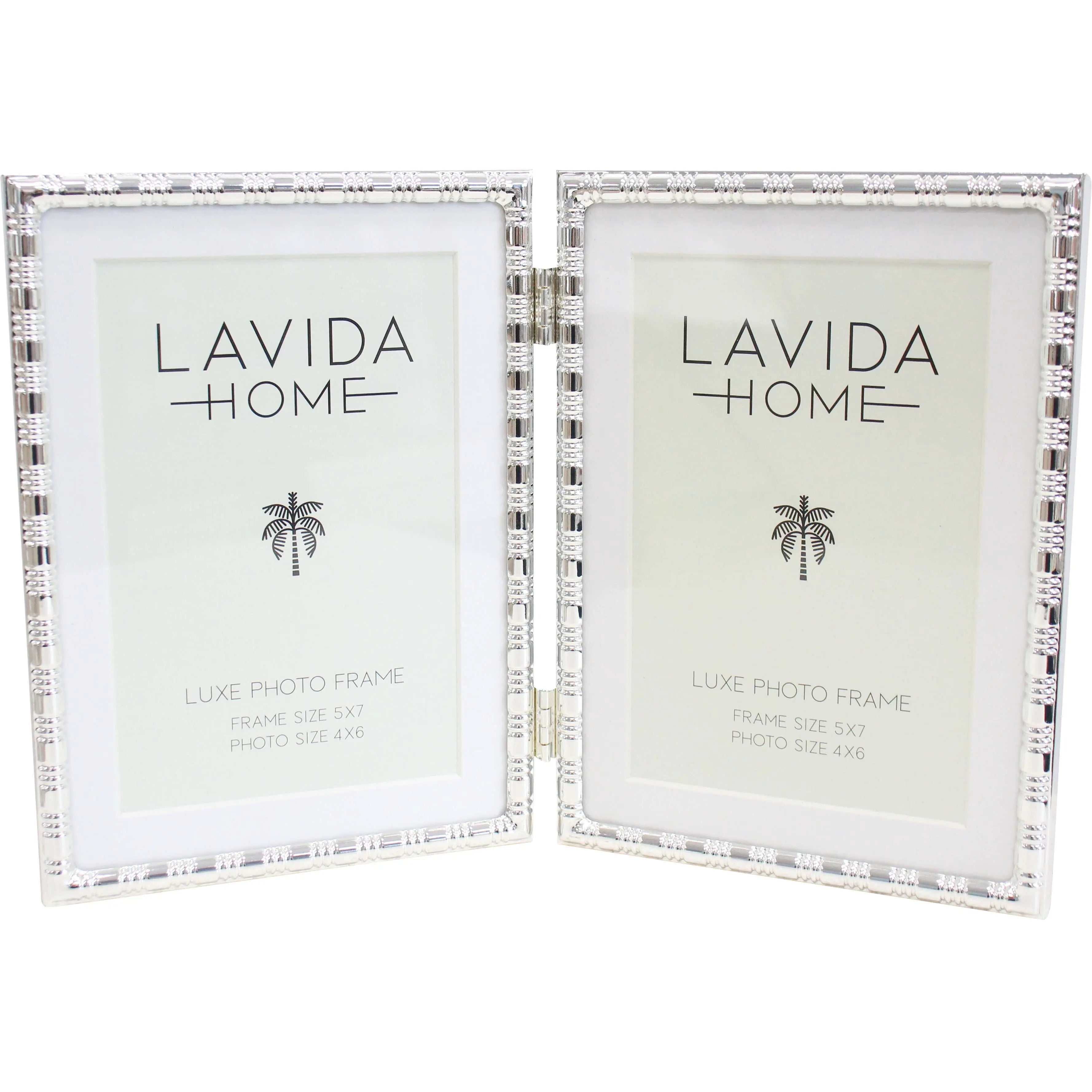 Frame 5x7 Double Deluxe Silver Barrington Country Homewares