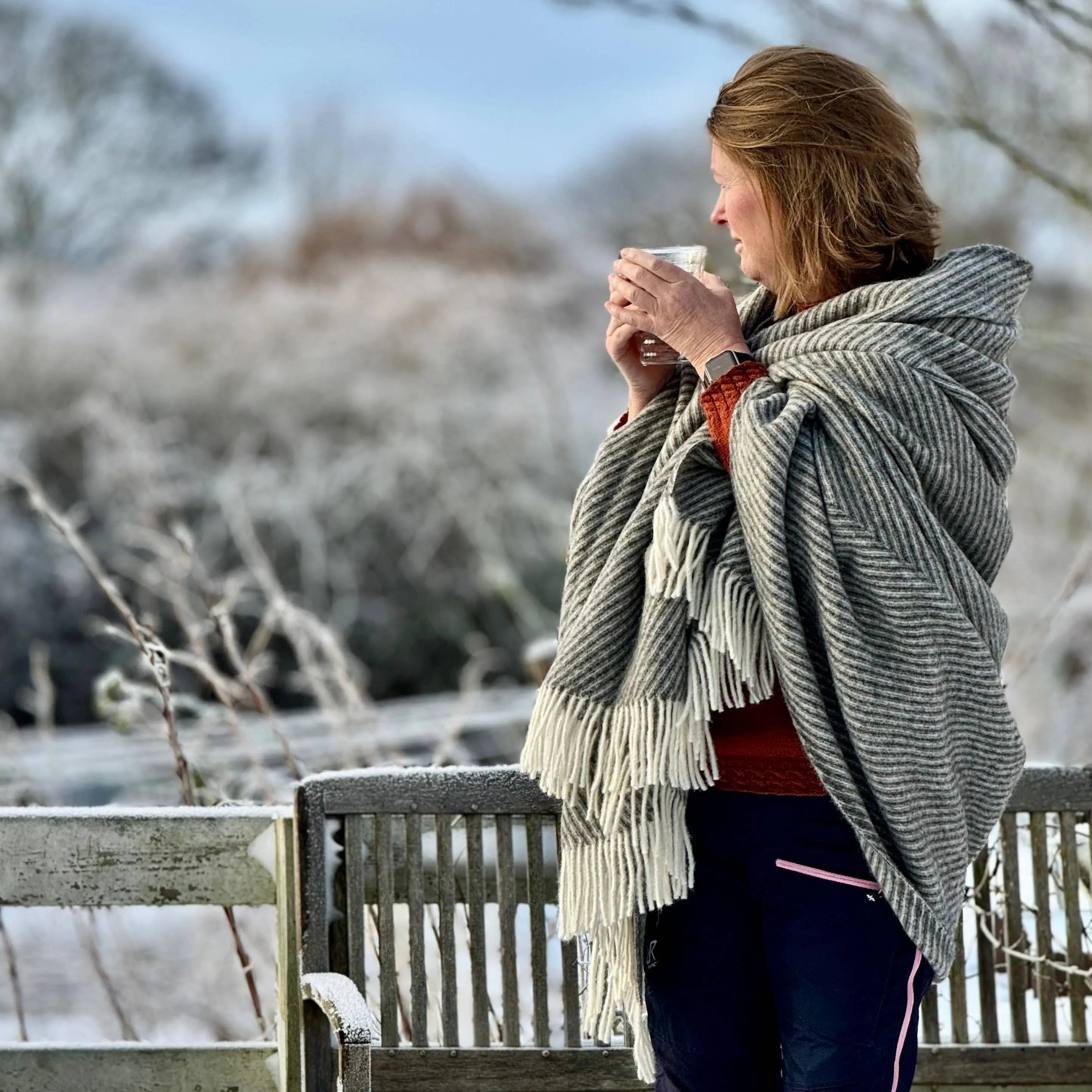 Laesoe 100% Wool Plaid® – Dark Grey Danish Blanket Rune-Jakobsen Design