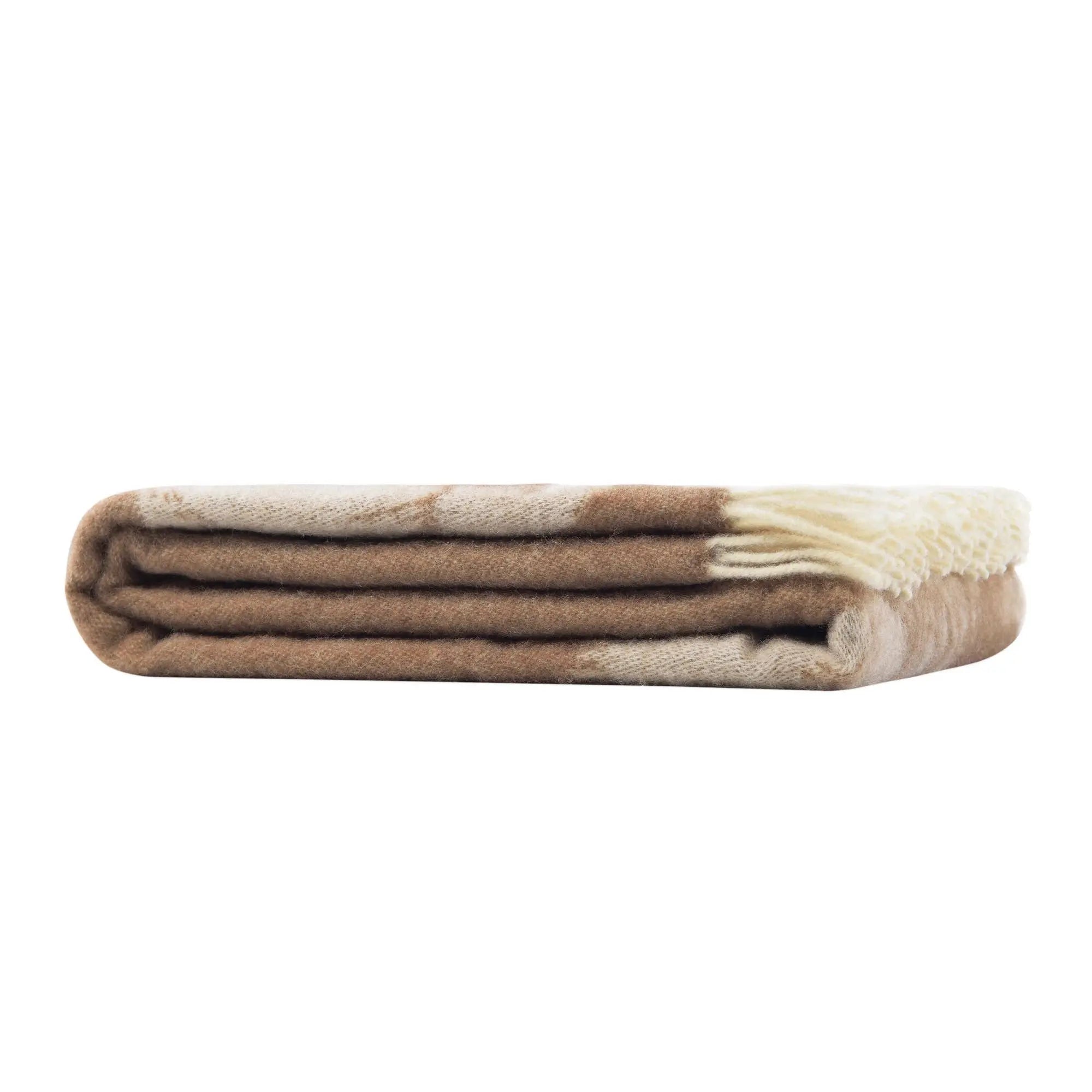 Highland Cow Brown Pure Wool Throw JJ Textile