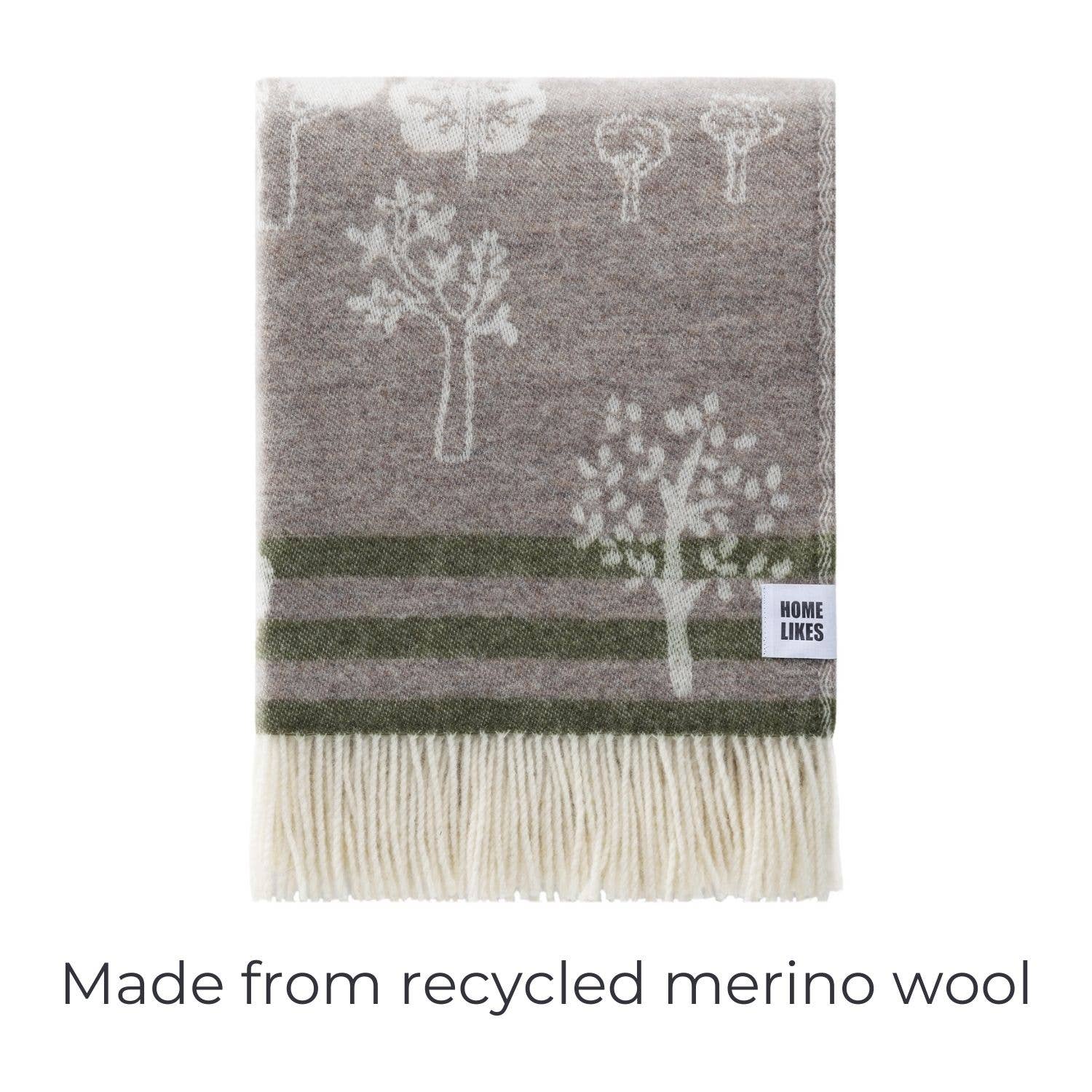 Woodland Recycled Merino Throw JJ Textile
