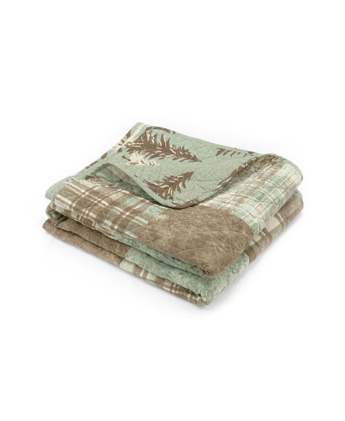 Mint Patch Cotton Lap Quilt – 91 x 122 cm