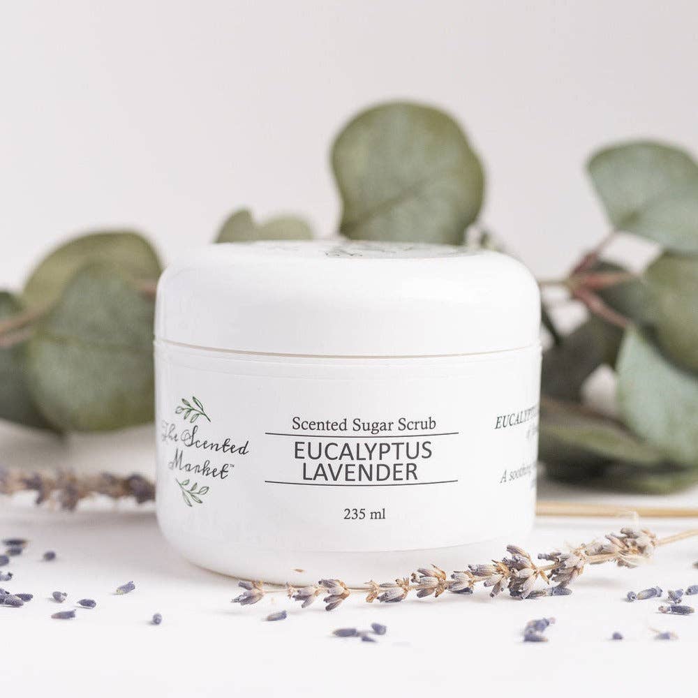 Eucalyptus Lavender Sugar Scrub – 235ml The Scented Market