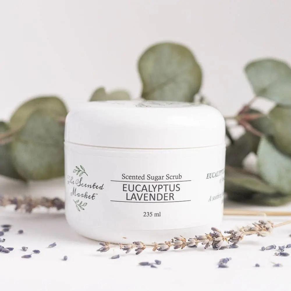 Eucalyptus Lavender Sugar Scrub – 235ml The Scented Market