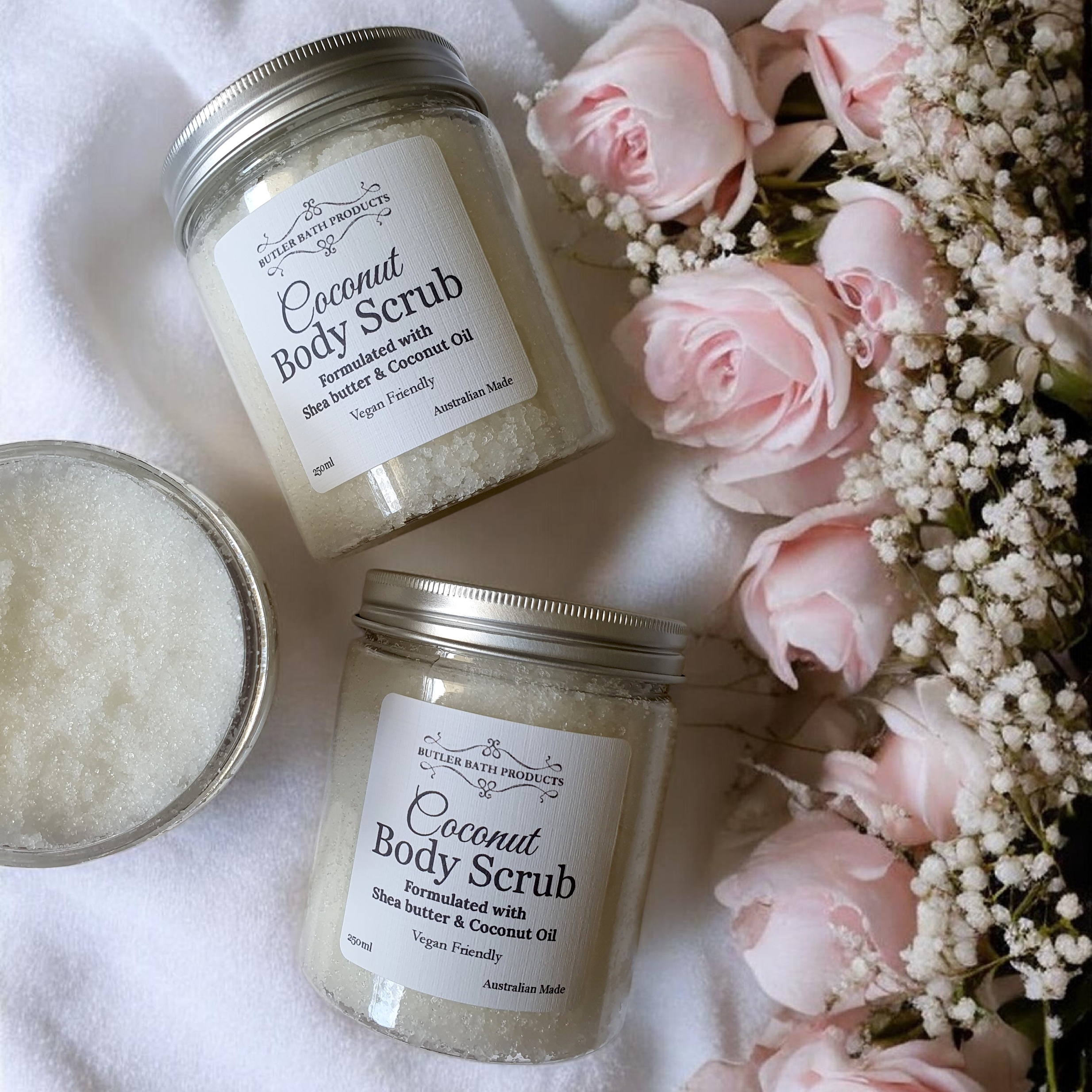 Coconut Body Scrub – Natural Sugar Scrub for Soft, Glowing Skin