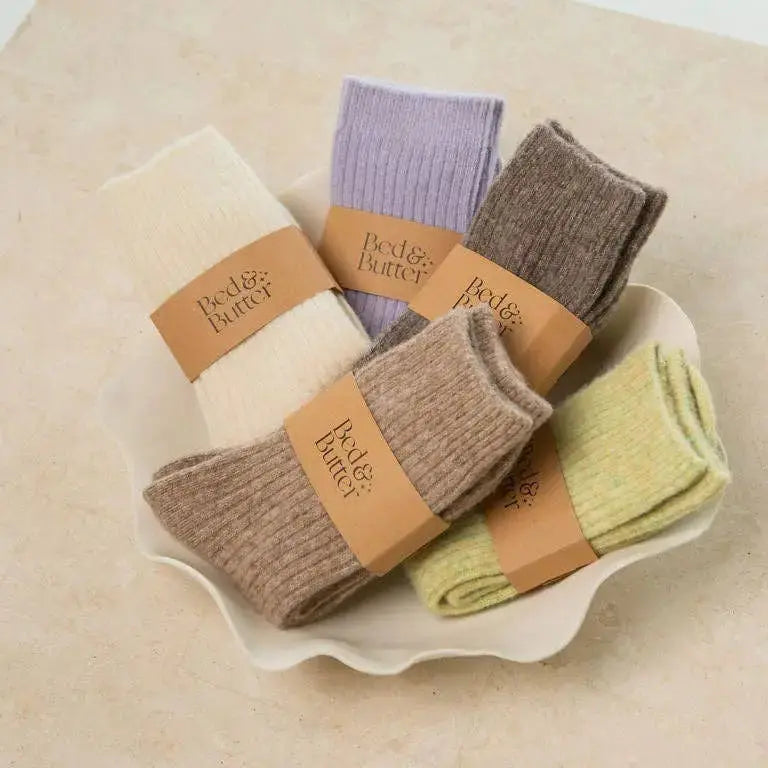 The Comfiest Socks – Light Sage (L/XL) Bed & Butter