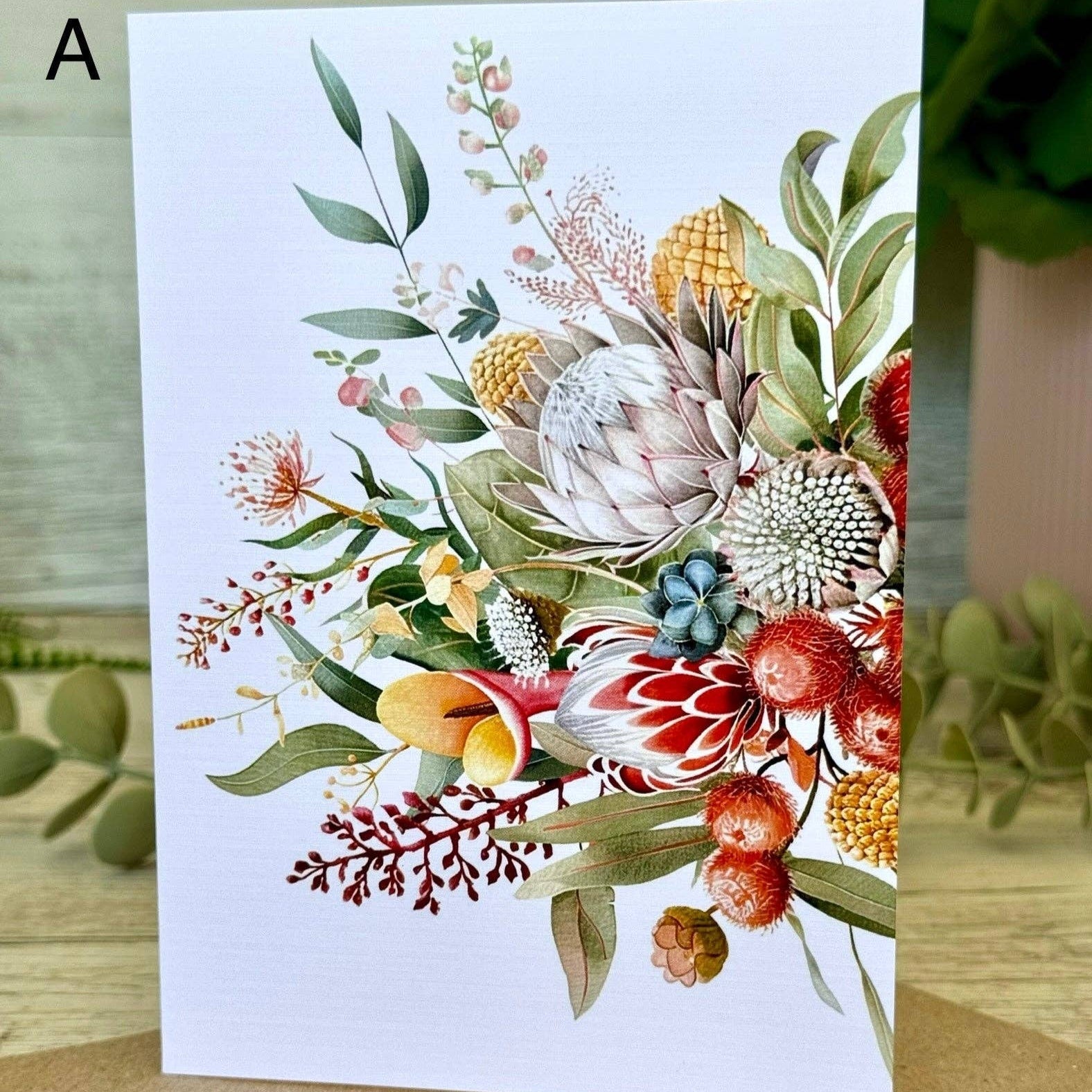 AUSTRALIAN FLORALS Blank Greeting Card - Style A Scattered Seed Co