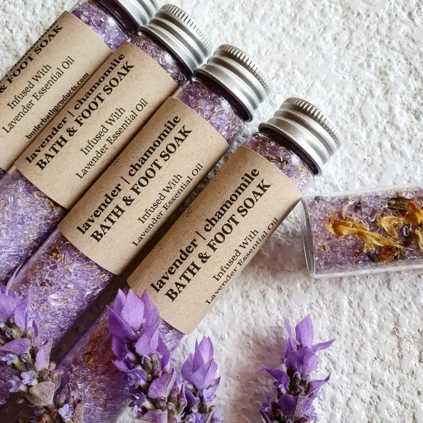 Bath Salt Soak Test Tubes: Lavender Butler Bath Products