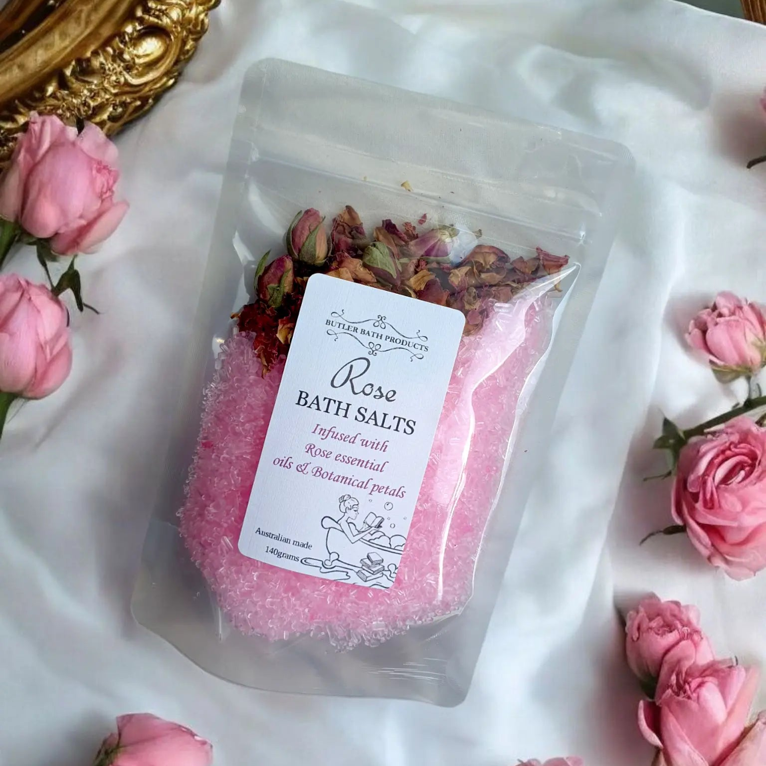 Rose Bath Salts - Epsom Butler Bath Products