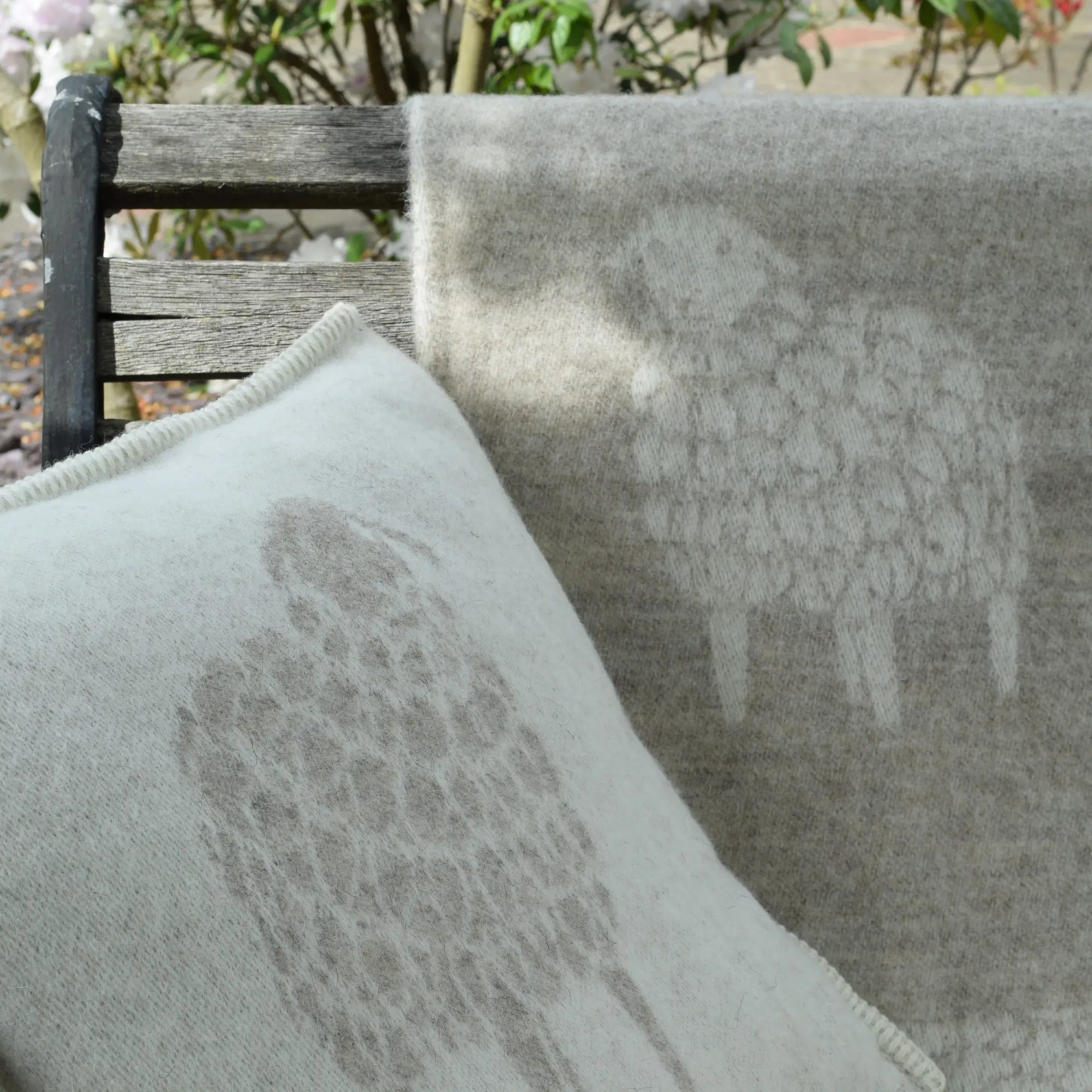 Sheep Mima Soft Brown Pure Wool Cushion Cover JJ Textile