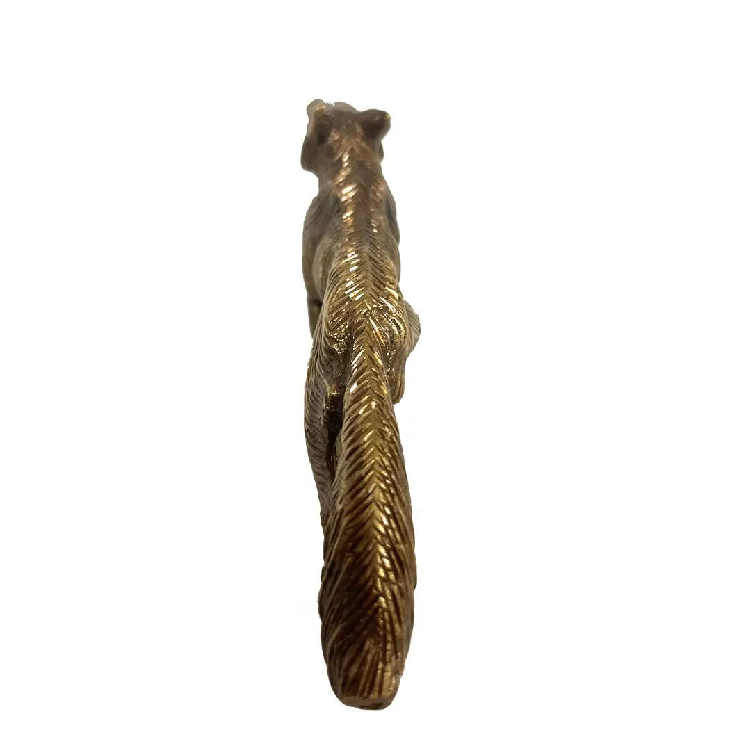Solid Antiqued Brass Running Fox – Tabletop Decor / Paperweight - Small Madison Bay Co. - Historical Home Decor Reproductions